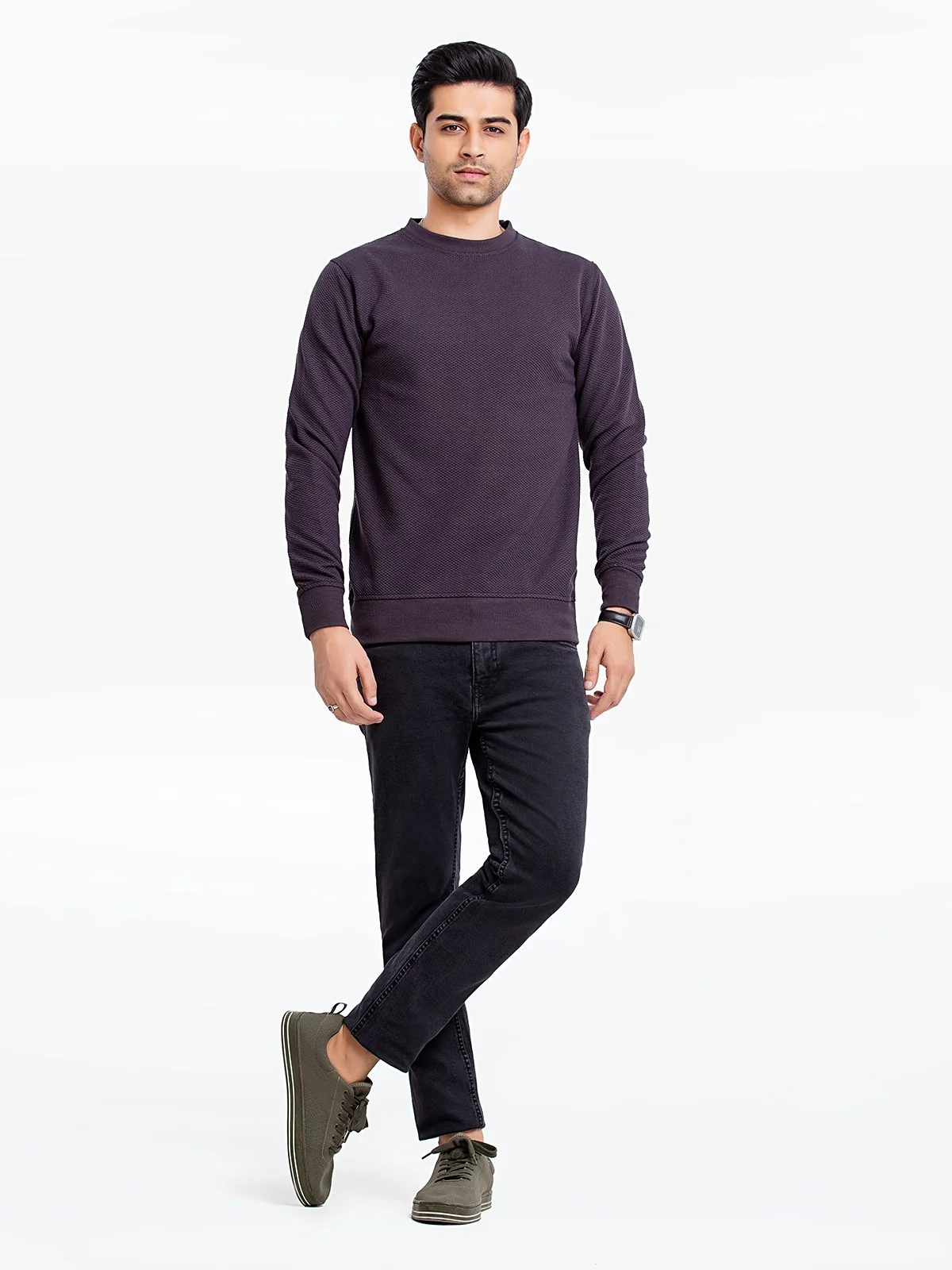 Men's Charcoal SweatShirt - EMTSS23-001 - Image 2