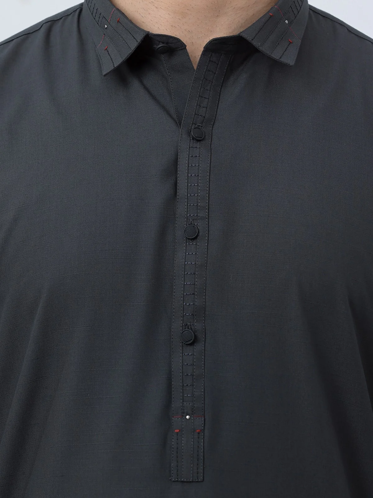 Men's Charcoal Shalwar Kameez - EMTSW23-99297 - Image 3