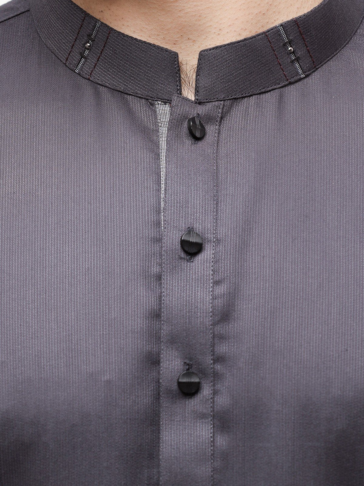 Men's Charcoal Shalwar Kameez - EMTSW23-99342 - Image 4