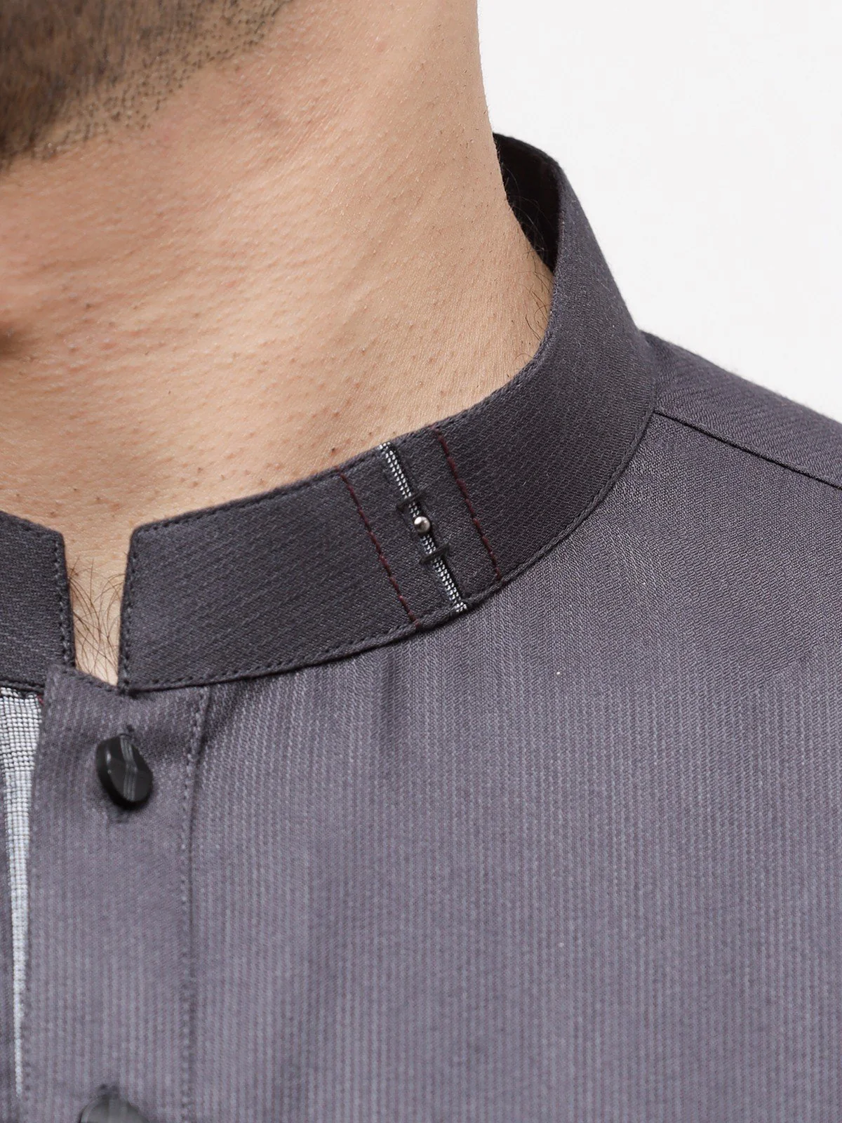 Men's Charcoal Shalwar Kameez - EMTSW23-99342 - Image 5