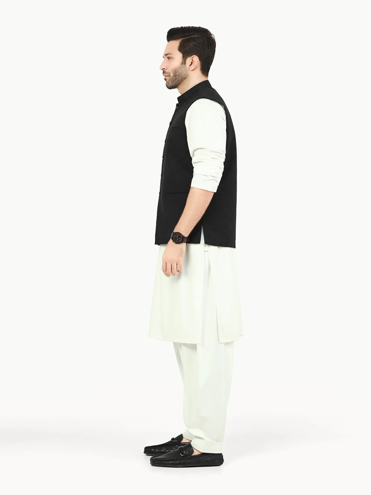 Men's Charcoal Waist Coat - EMTWC22-35824 - Image 3