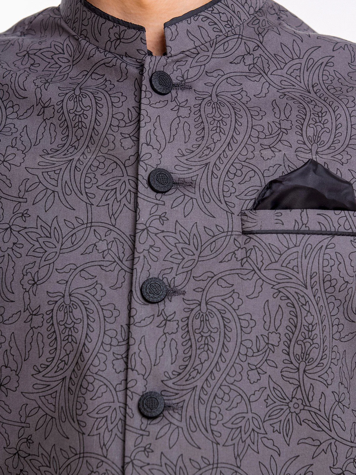 Men's Charcoal Waist Coat - EMTWC23-35837 - Image 5