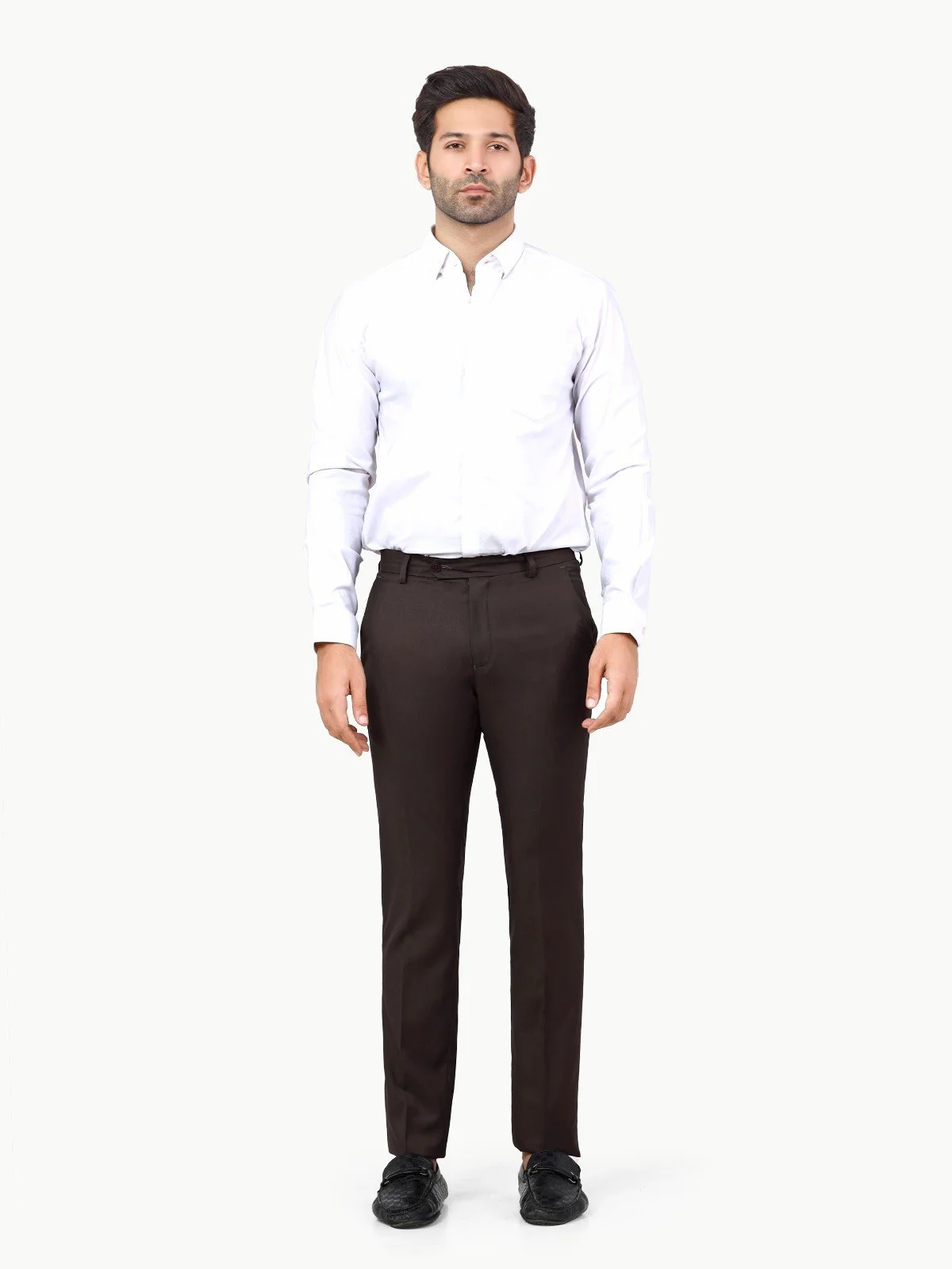 Men's Chocolate Brown Pant - EMBPF22-15238 - Image 2