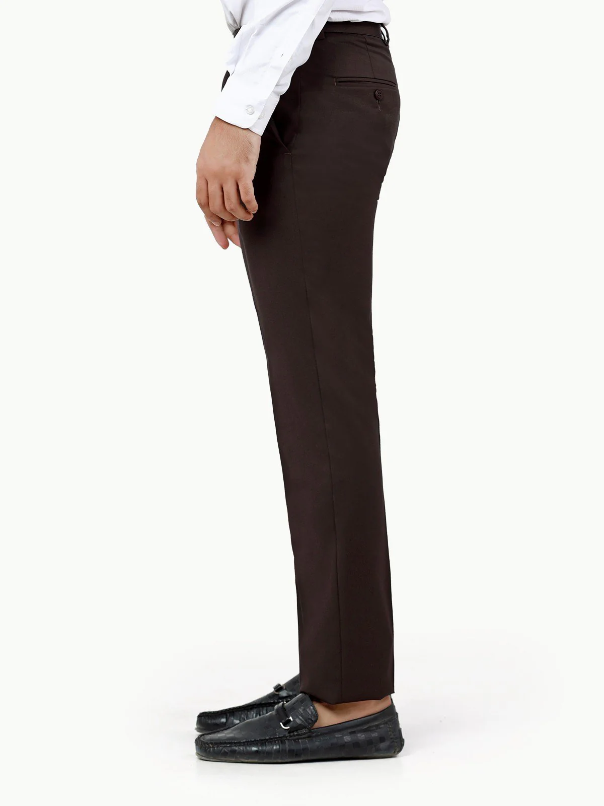 Men's Chocolate Brown Pant - EMBPF22-15238 - Image 3
