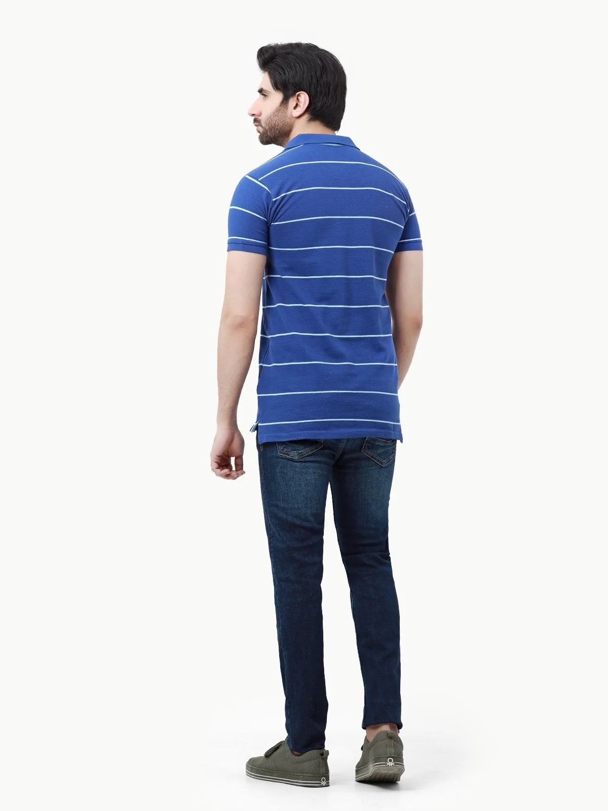 Men's Cobalt Blue Polo Shirt - EMTPS22-016 - Image 3