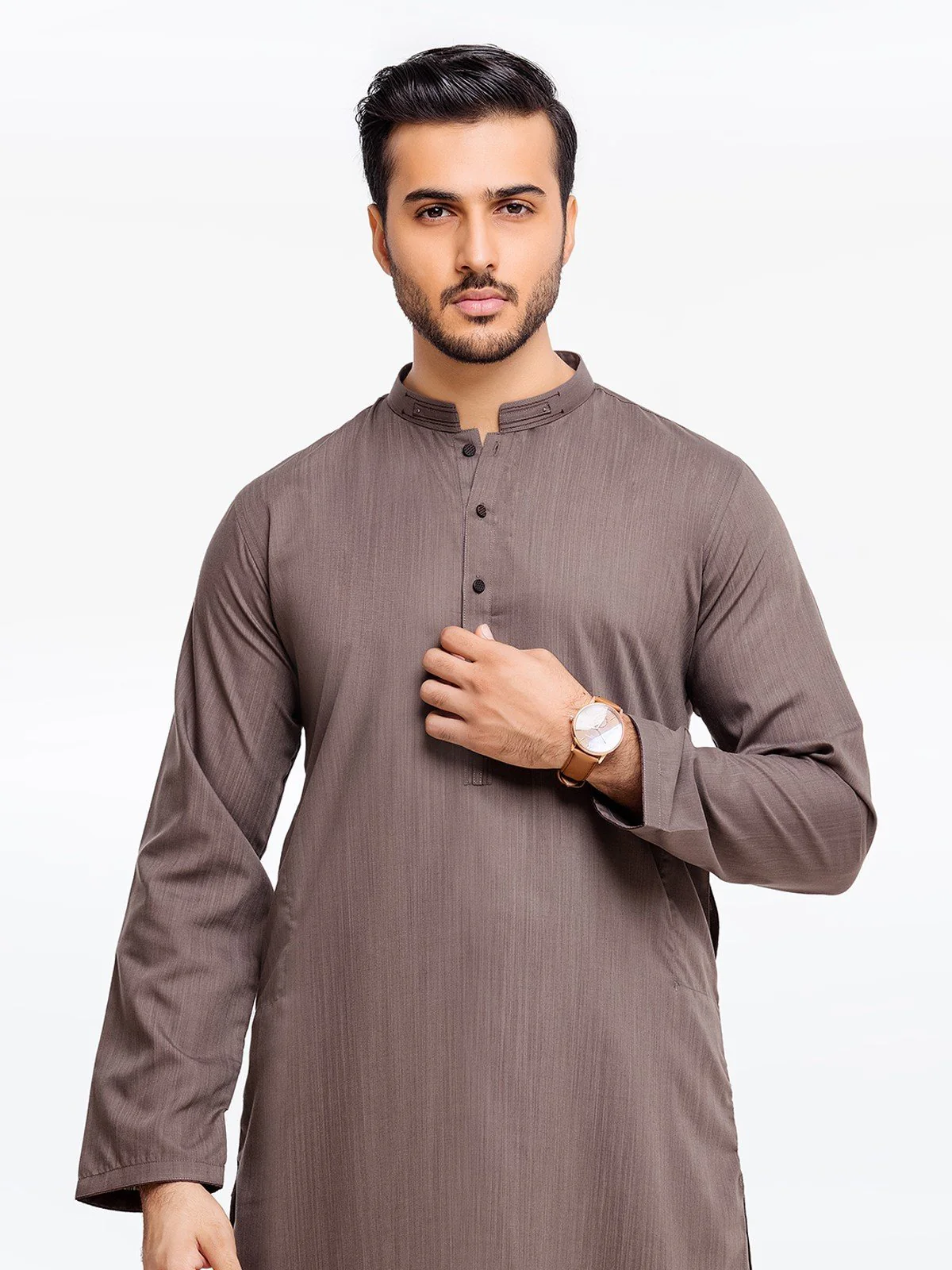 Men's Coffee Shalwar Kameez - EMTSW23-99337 - Image 2