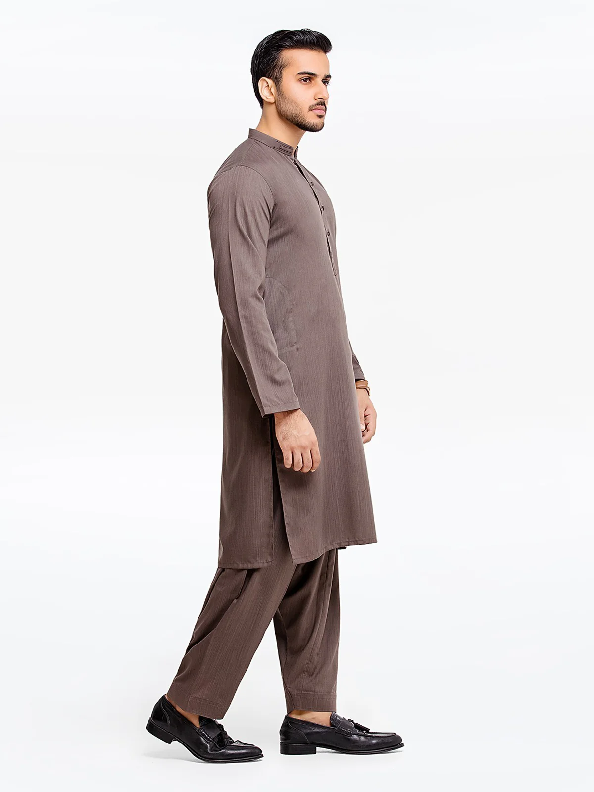 Men's Coffee Shalwar Kameez - EMTSW23-99337 - Image 3