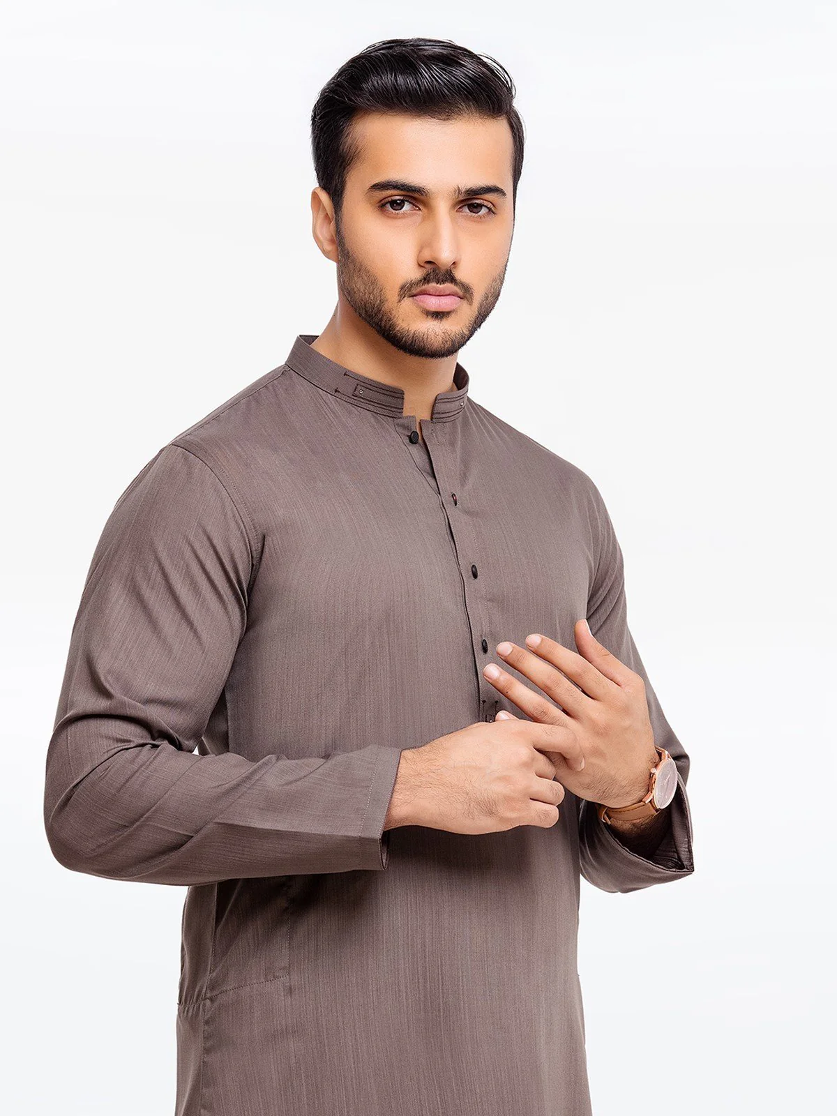 Men's Coffee Shalwar Kameez - EMTSW23-99337 - Image 4