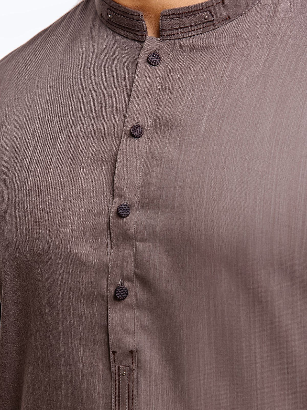 Men's Coffee Shalwar Kameez - EMTSW23-99337 - Image 5