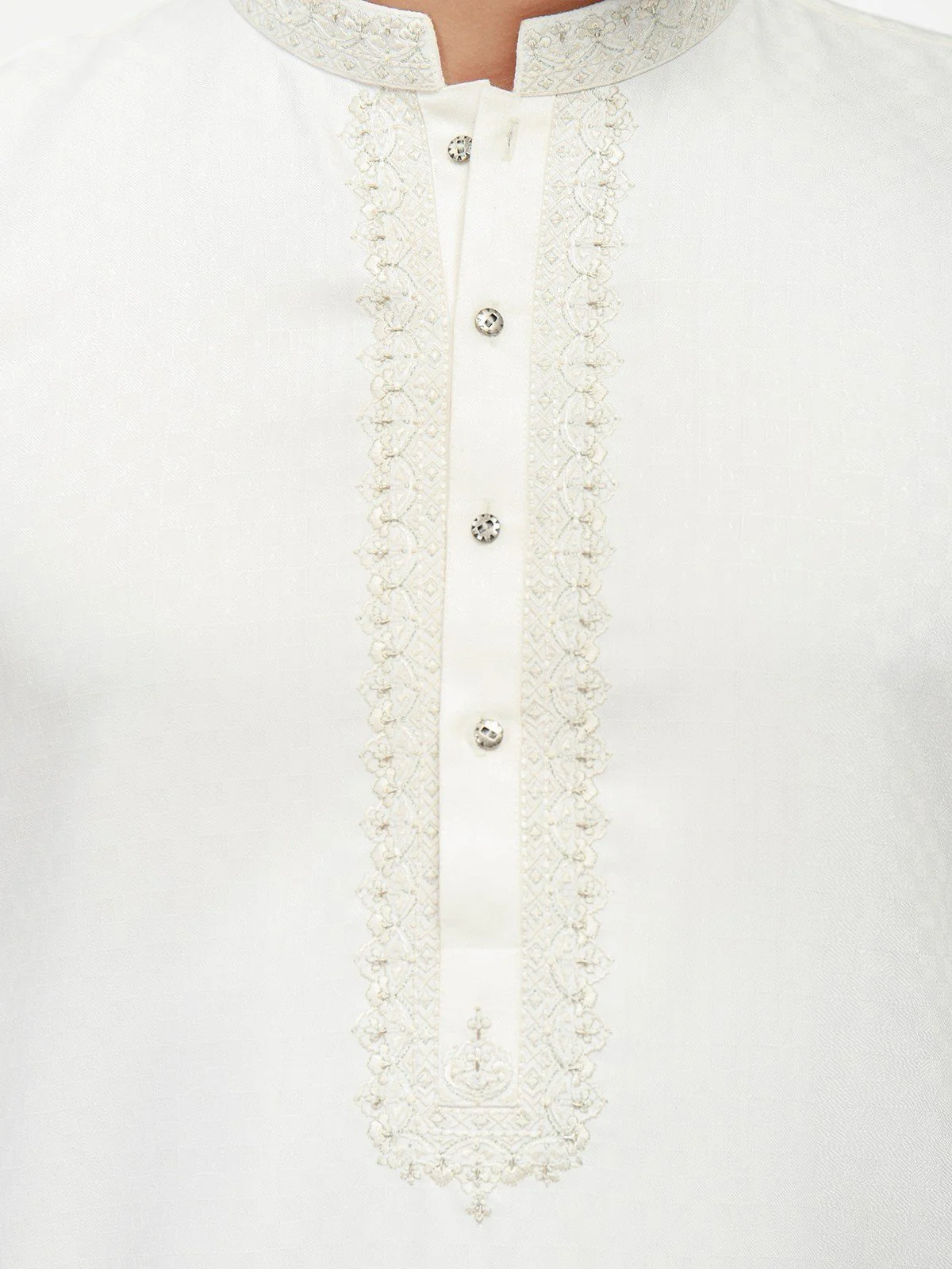 Men's Cream Kurta Ceremonial - EMTKC21-069 - Image 3