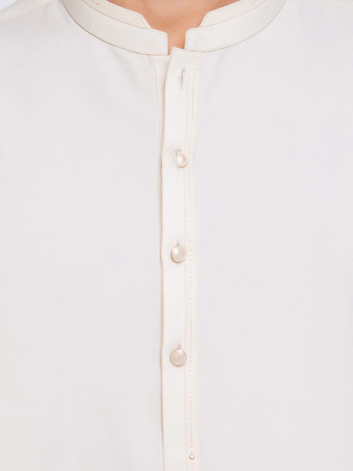 Men's Cream Kurta Pajama - EMTSW23W-99385 - Image 4