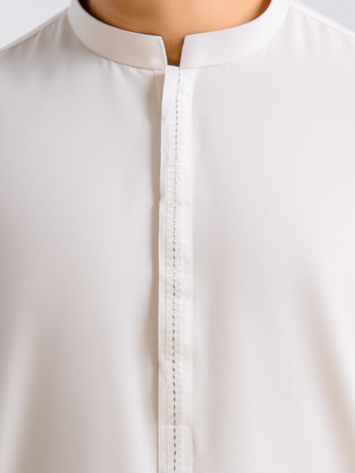 Men's Cream Shalwar Kameez - EMTKS23-41027 - Image 5