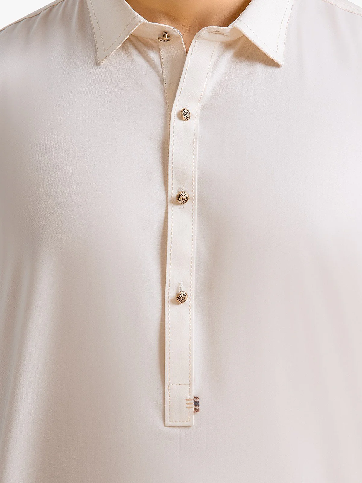 Men's Cream Shalwar Kameez - EMTSW23-99365 - Image 5