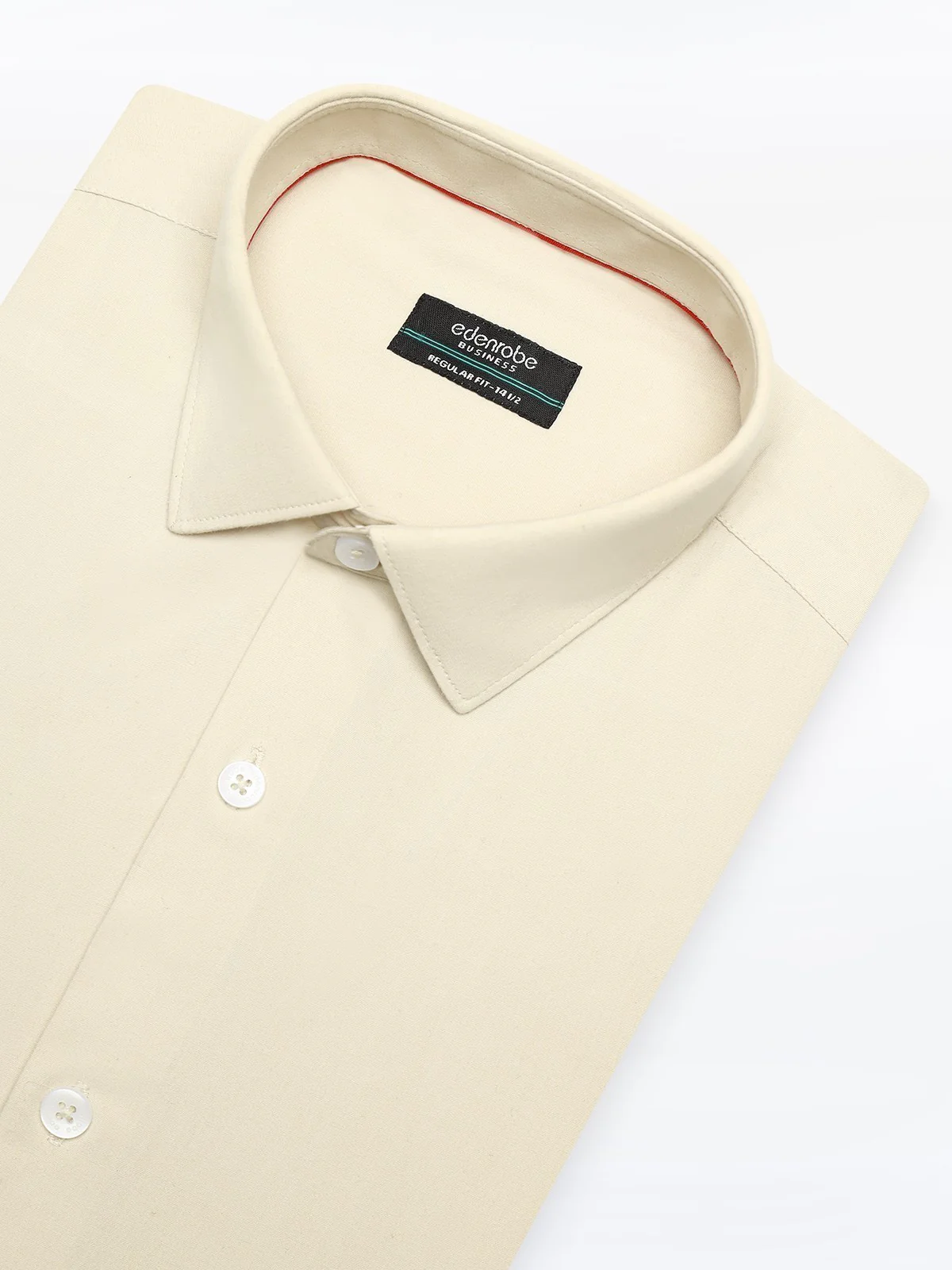 Men's Cream Shirt Plain - EMTSB22-133 - Image 2