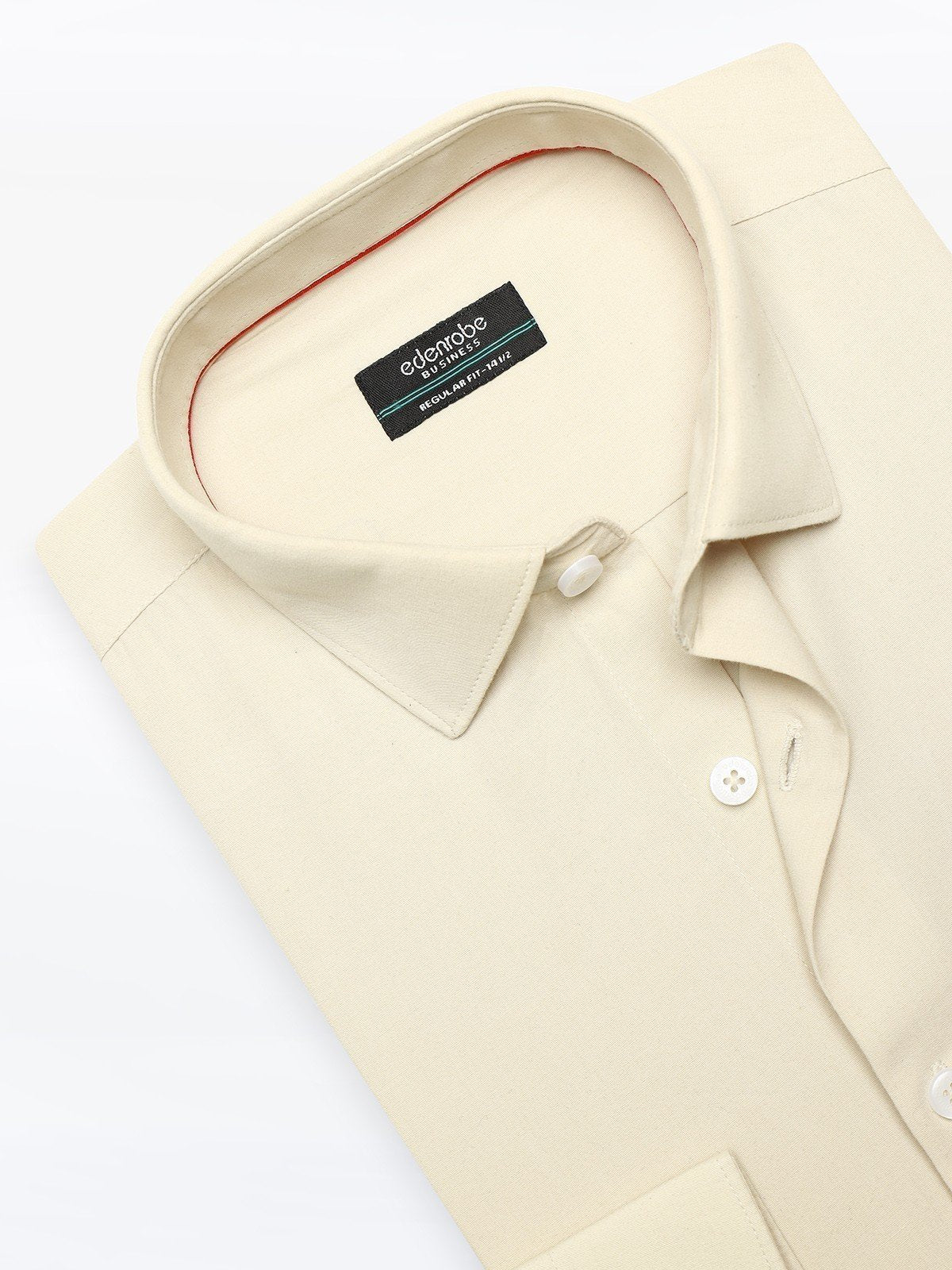Men's Cream Shirt Plain - EMTSB22-133 - Image 3