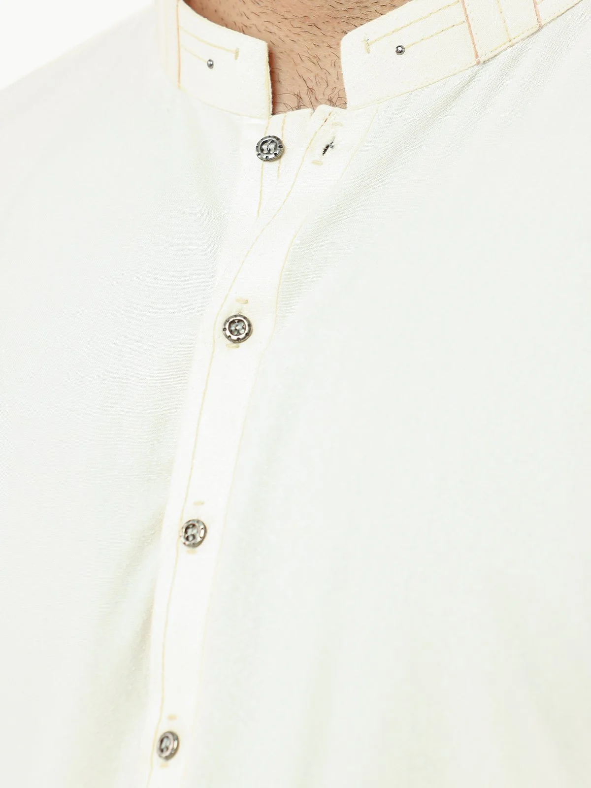 Men's Cream Shalwar Kameez - EMTSW22S-99246 - Image 4
