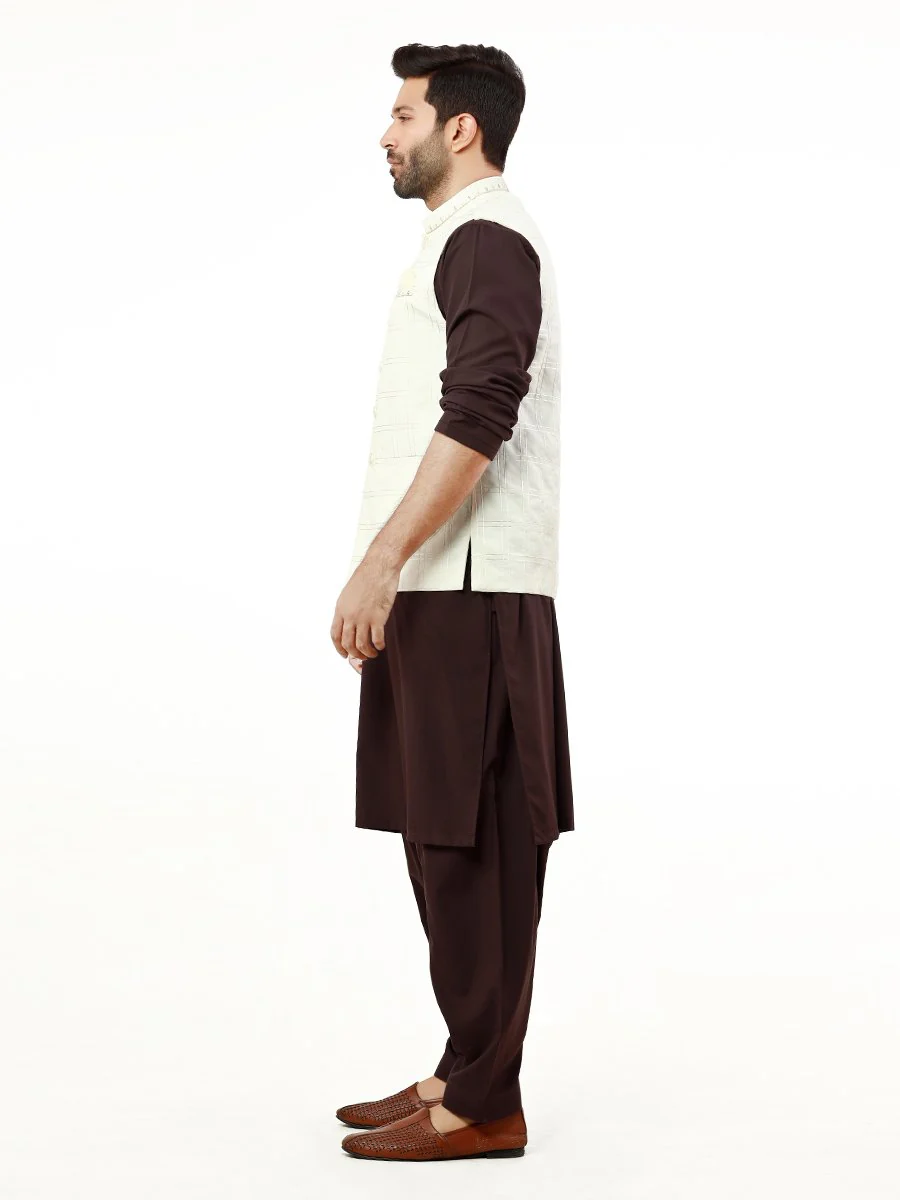 Men's Cream Waist Coat Ceremonial - EMTWCC22-102 - Image 2