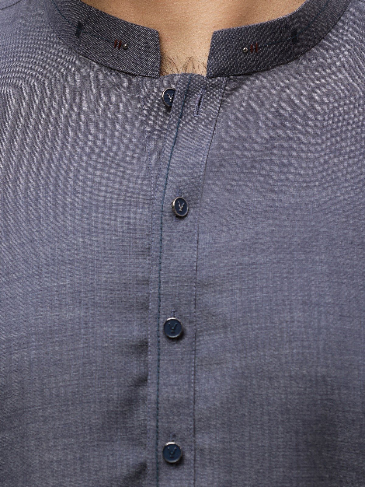 Men's Dark Blue Shalwar Kameez - EMTSW23-99339 - Image 4