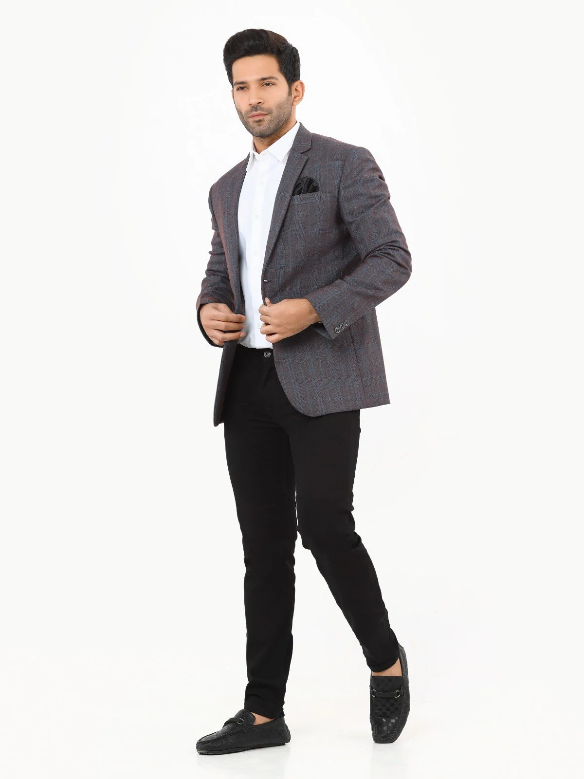 Men's Dark Brown Blazer - EMTB22W-6787 - Image 3