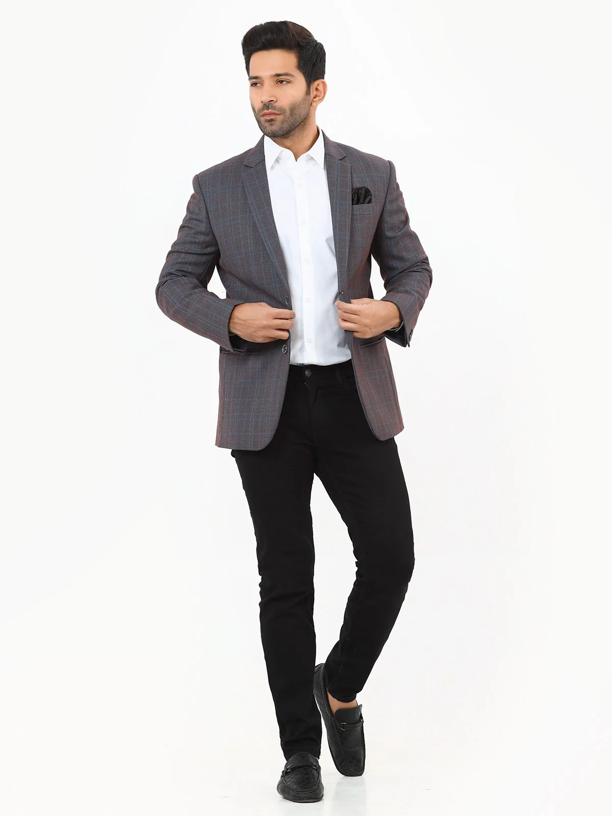 Men's Dark Brown Blazer - EMTB22W-6787 - Image 4