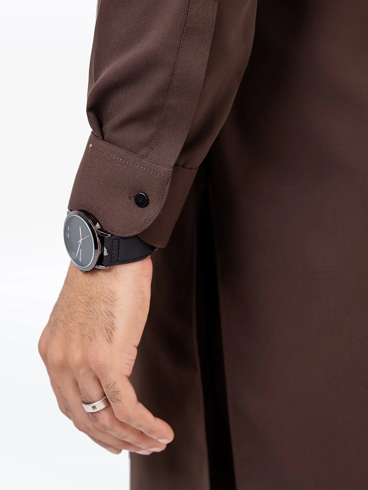 Men's Dark Brown Kurta Pajama - EMTKPT23-005 - Image 3