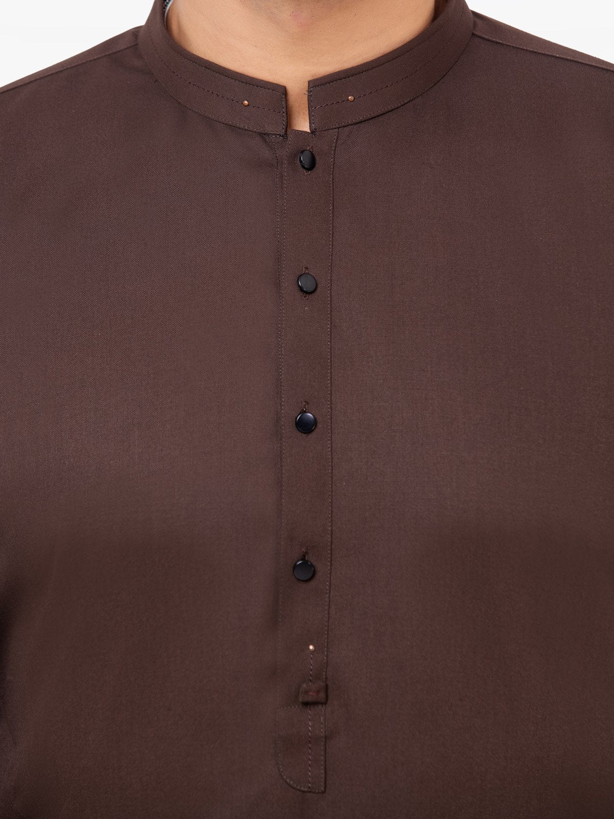 Men's Dark Brown Kurta Pajama - EMTKPT23-005 - Image 4