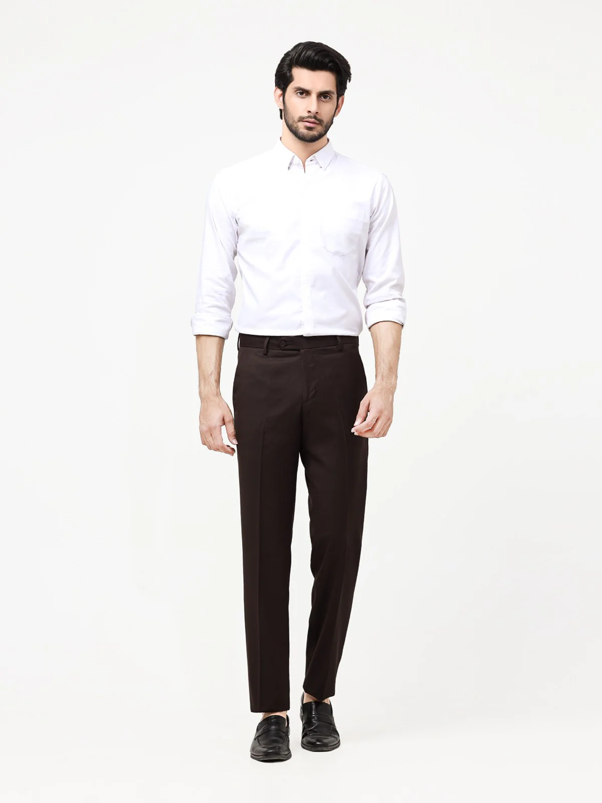 Men's Dark Brown Pant - EMBPF22-15236 - Image 2