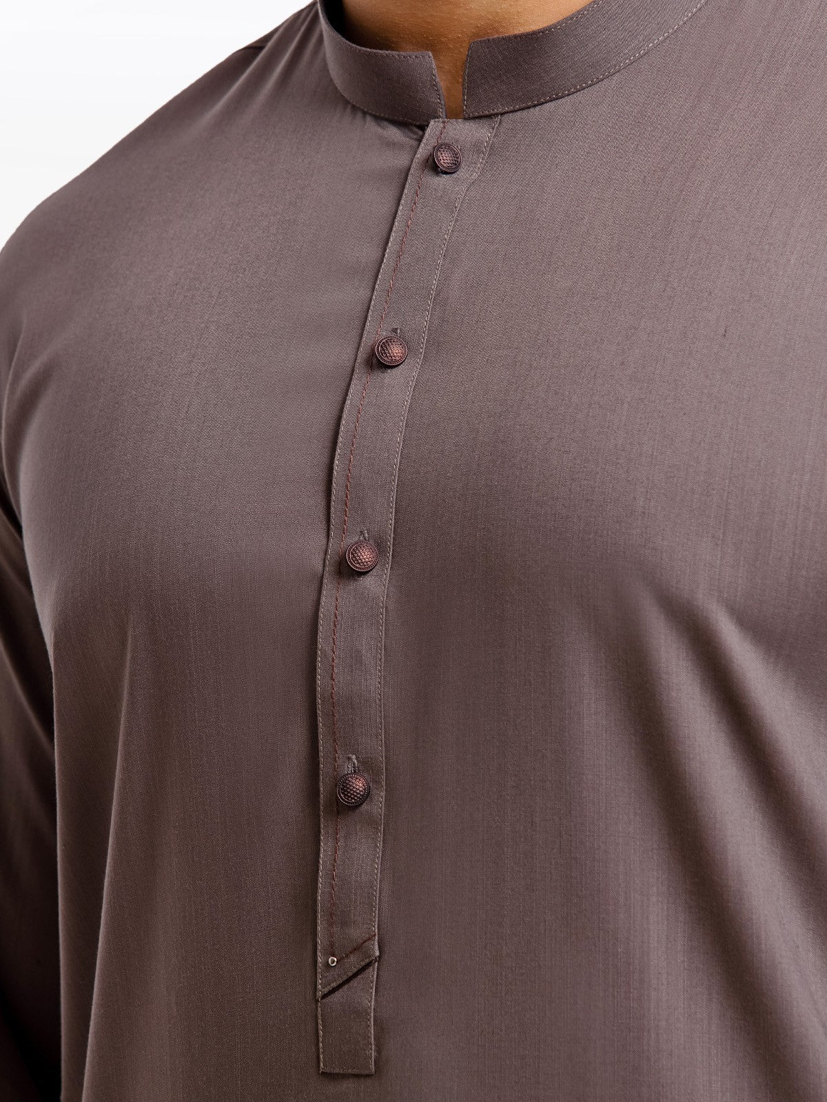 Men's Dark Coffee Shalwar Kameez - EMTSW23-99357 - Image 4
