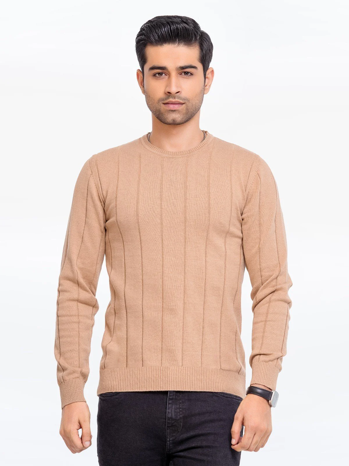 Men's Dark Fawn Sweater - EMTSWT23-004