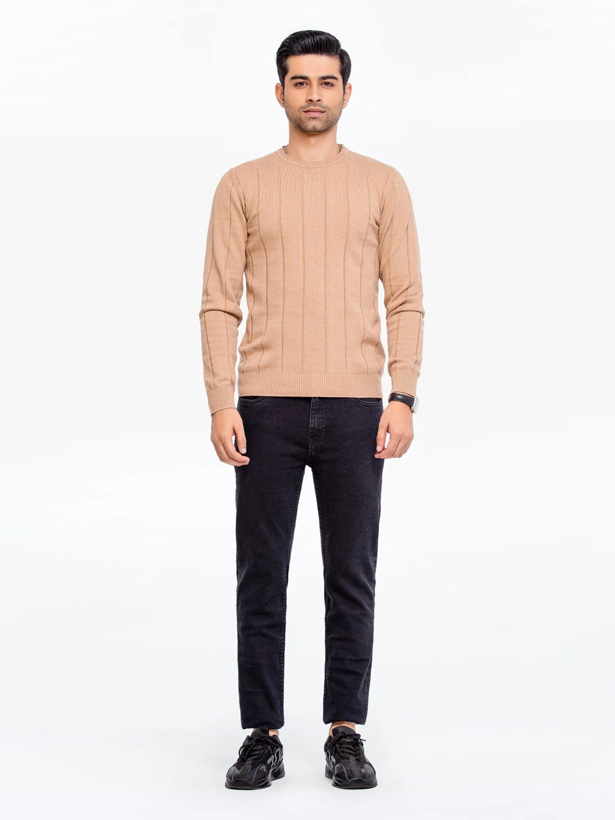 Men's Dark Fawn Sweater - EMTSWT23-004 - Image 2