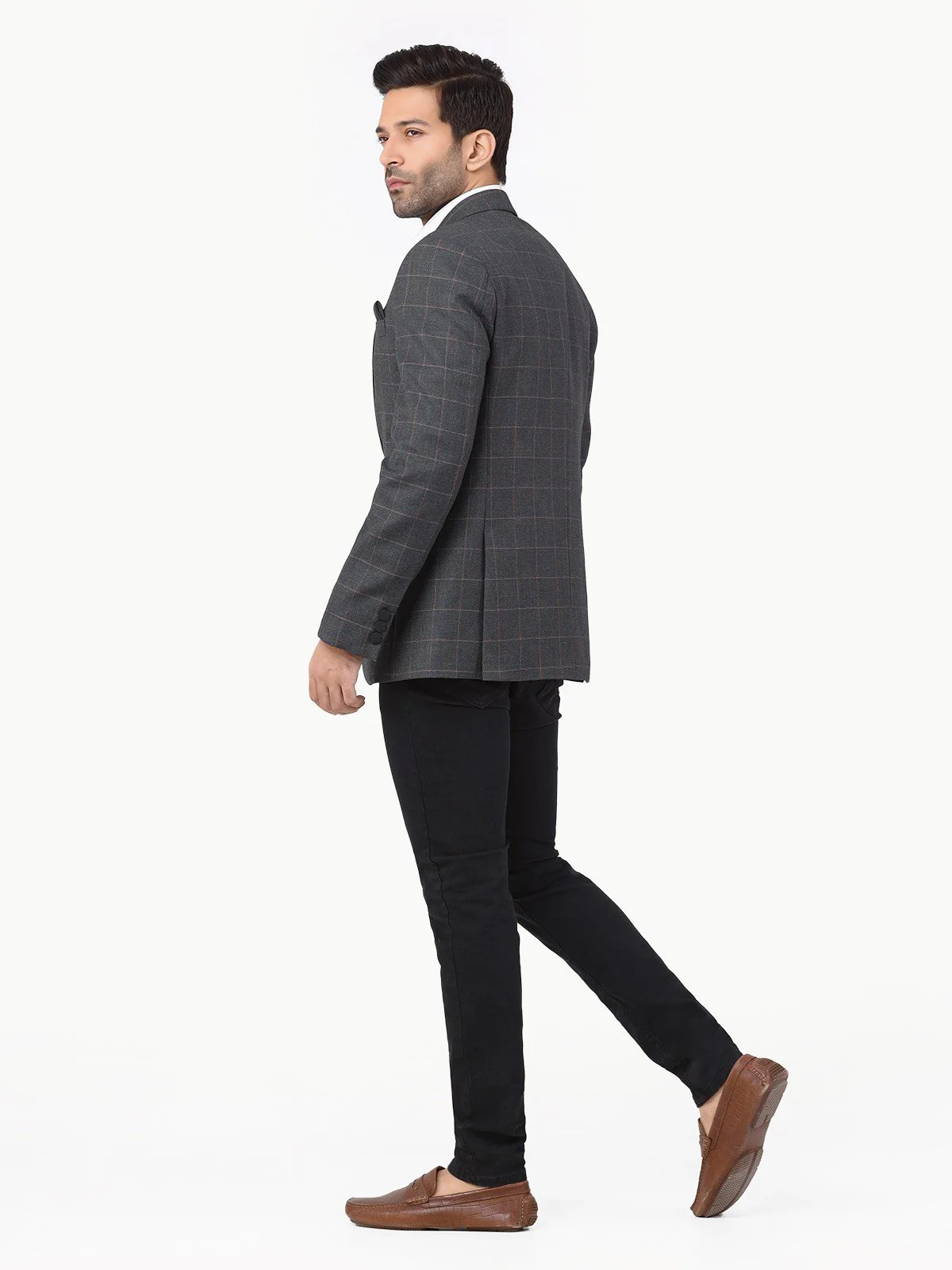 Men's Dark Grey Blazer - EMTB22-6798 - Image 3