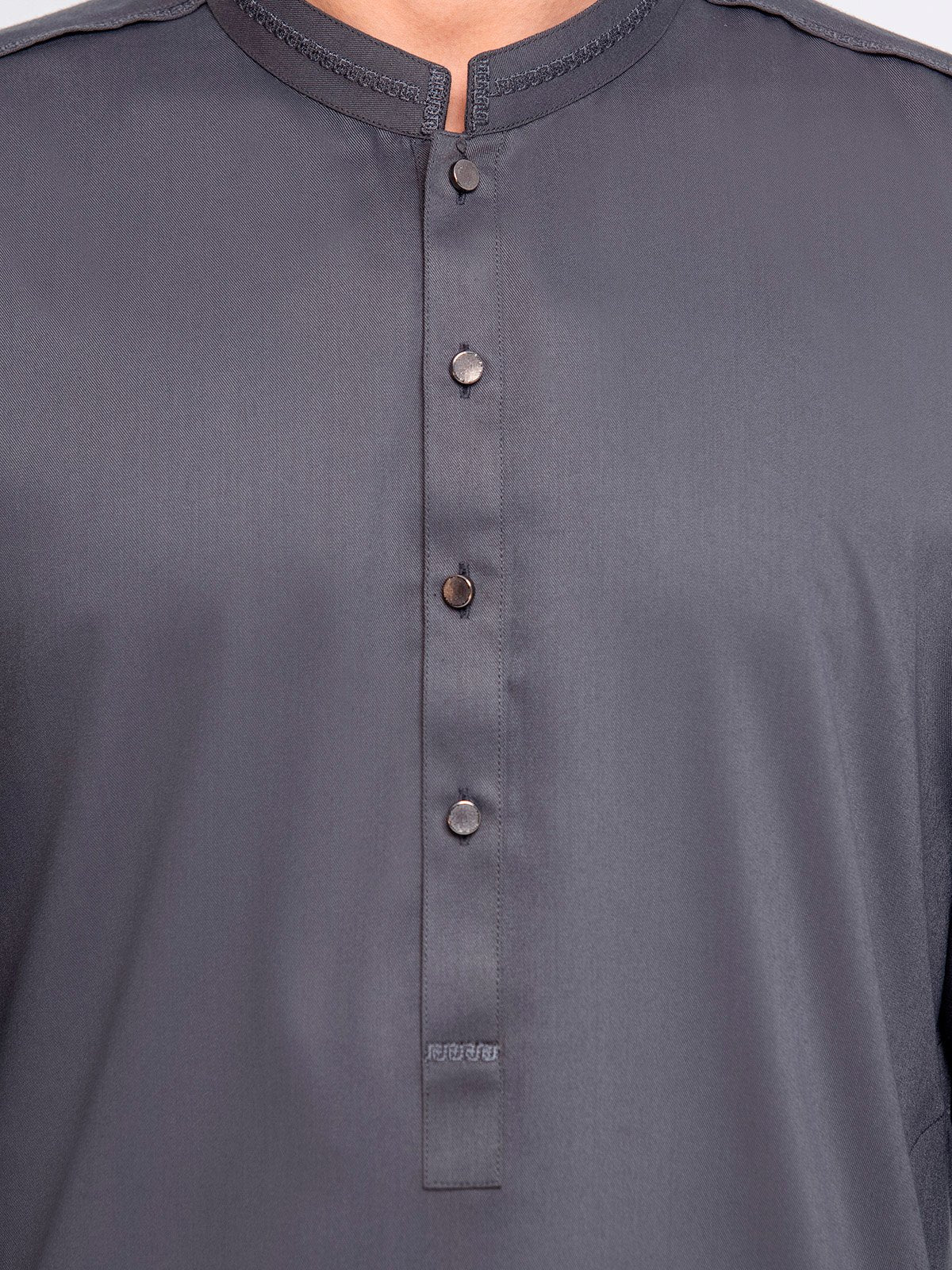 Men's Dark Grey Kurta Pajama - EMTSW23-99389 - Image 5