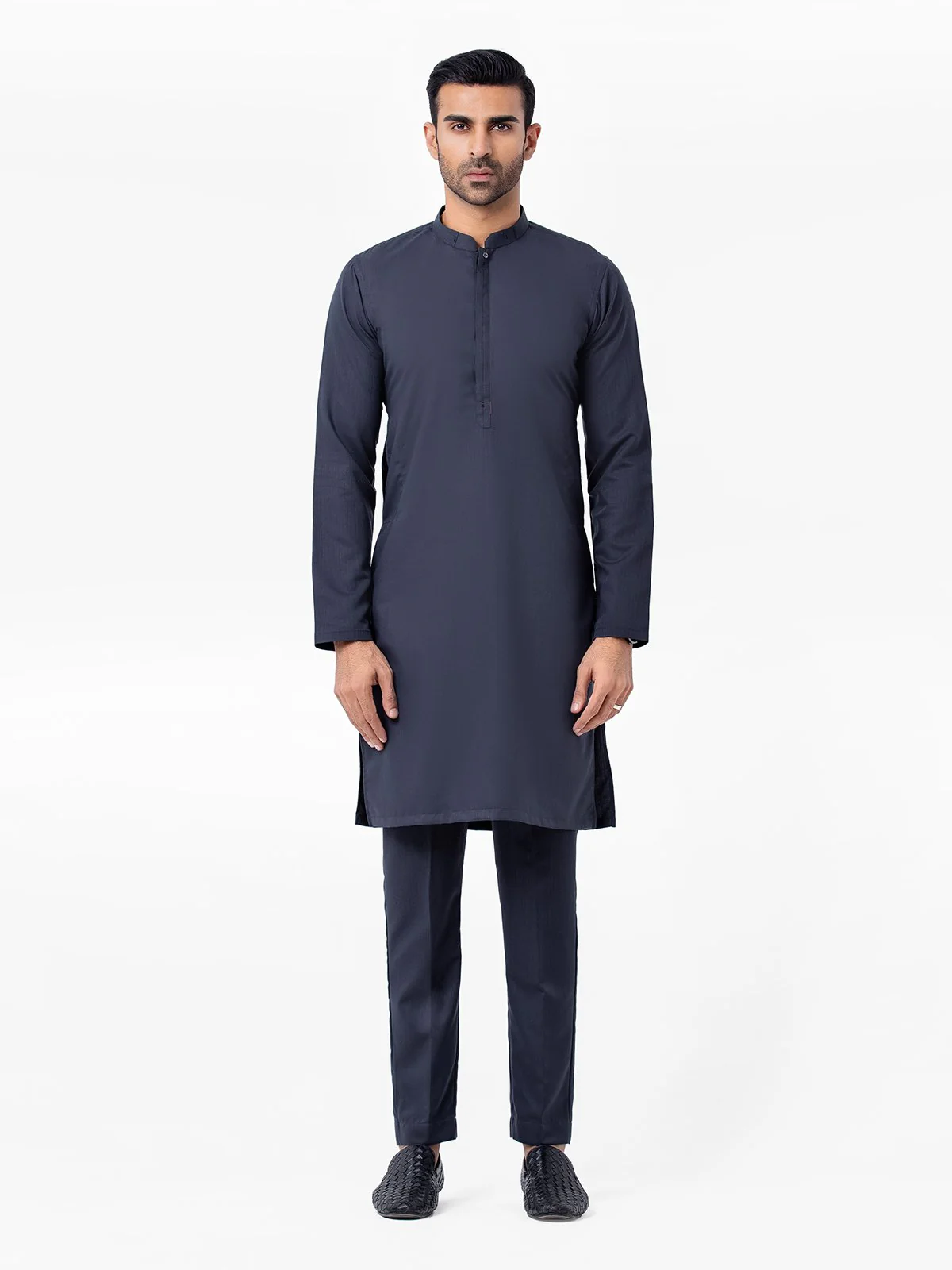 Men's Dark Grey Kurta Pajama - EMTSW23-99401