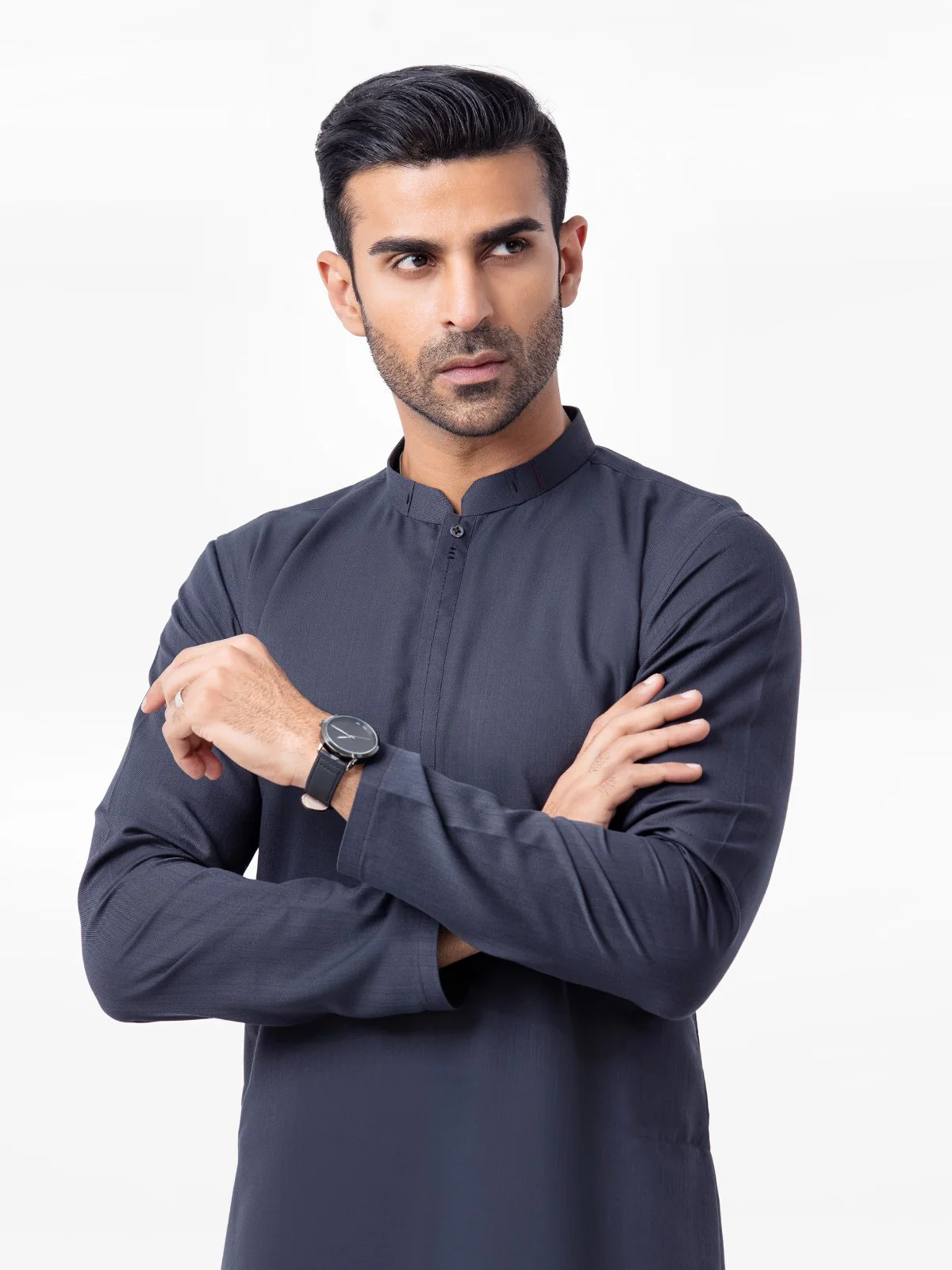 Men's Dark Grey Kurta Pajama - EMTSW23-99401 - Image 2