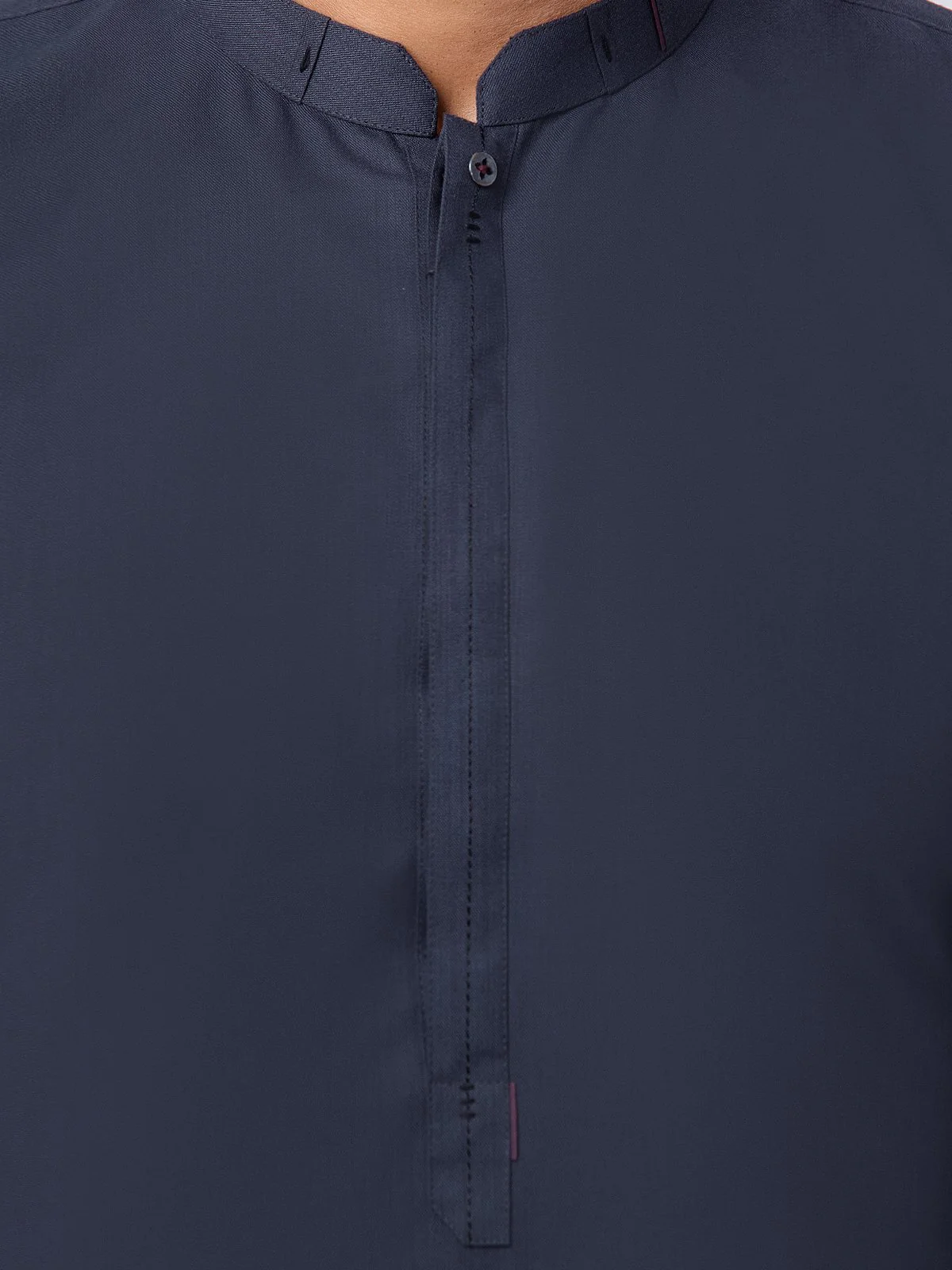 Men's Dark Grey Kurta Pajama - EMTSW23-99401 - Image 5