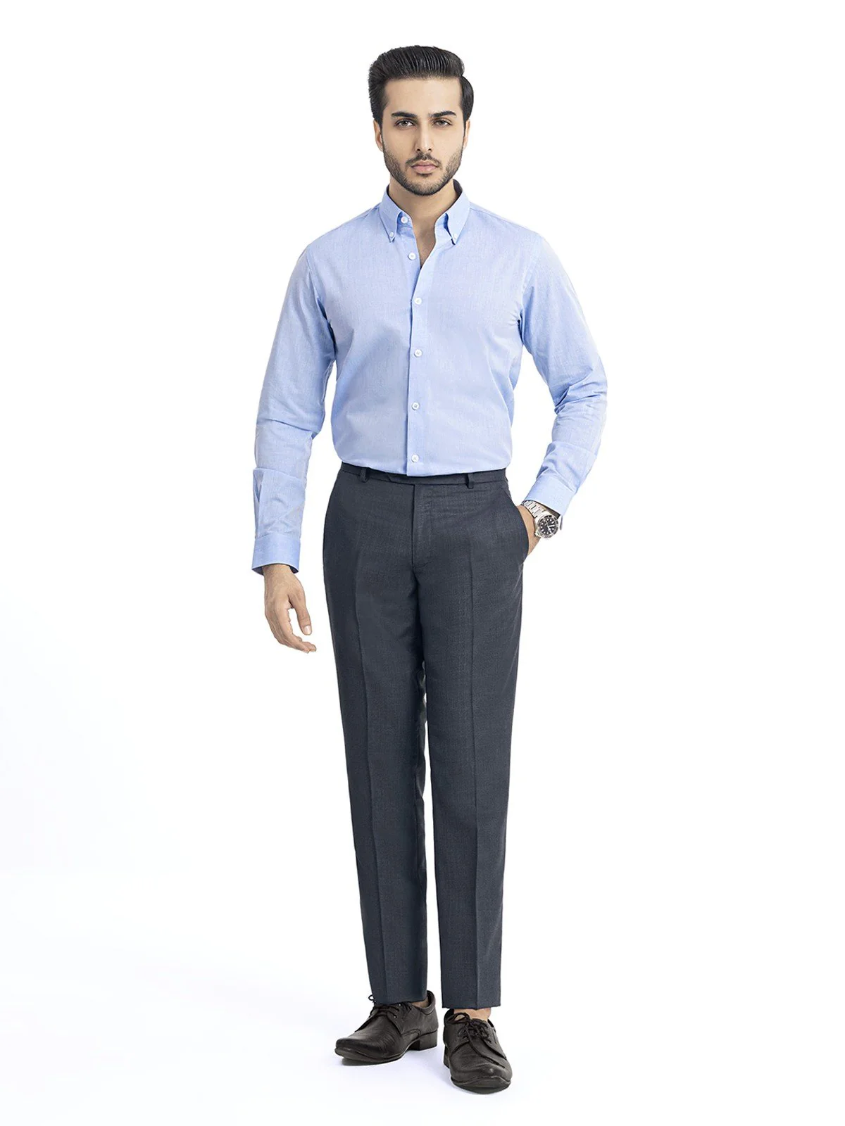 Men's Dark Grey Pant - EMBPF22-15243 - Image 2