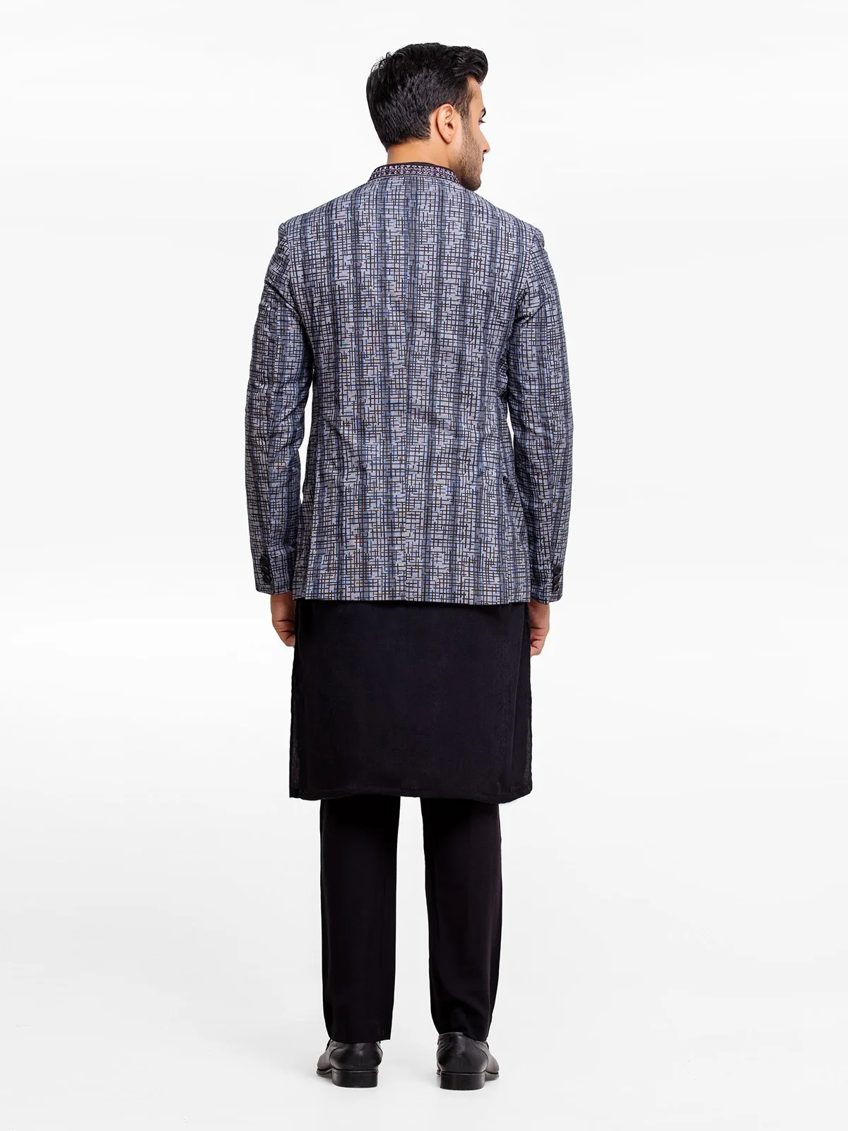 Men's Dark Grey Prince Coat - EMTPC22-003 - Image 6