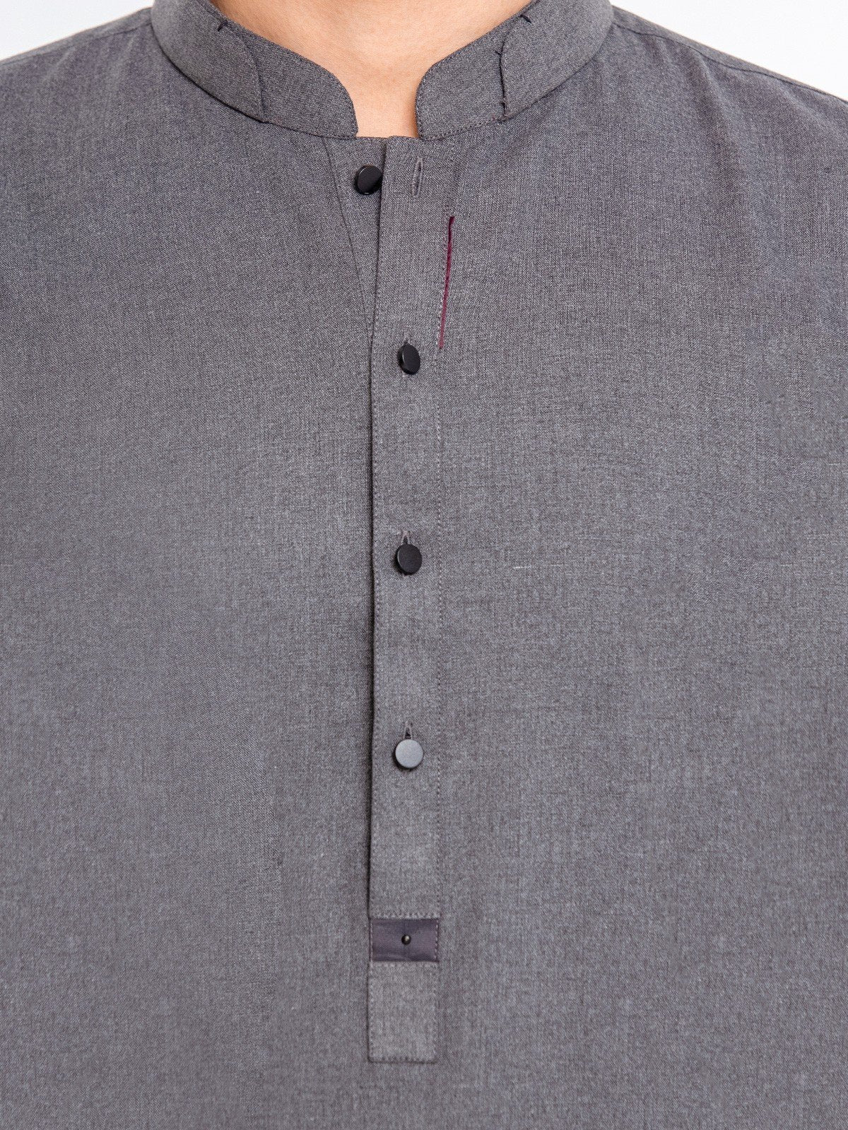 Men's Dark Grey Shalwar Kameez - EMTSW23-99378 - Image 4