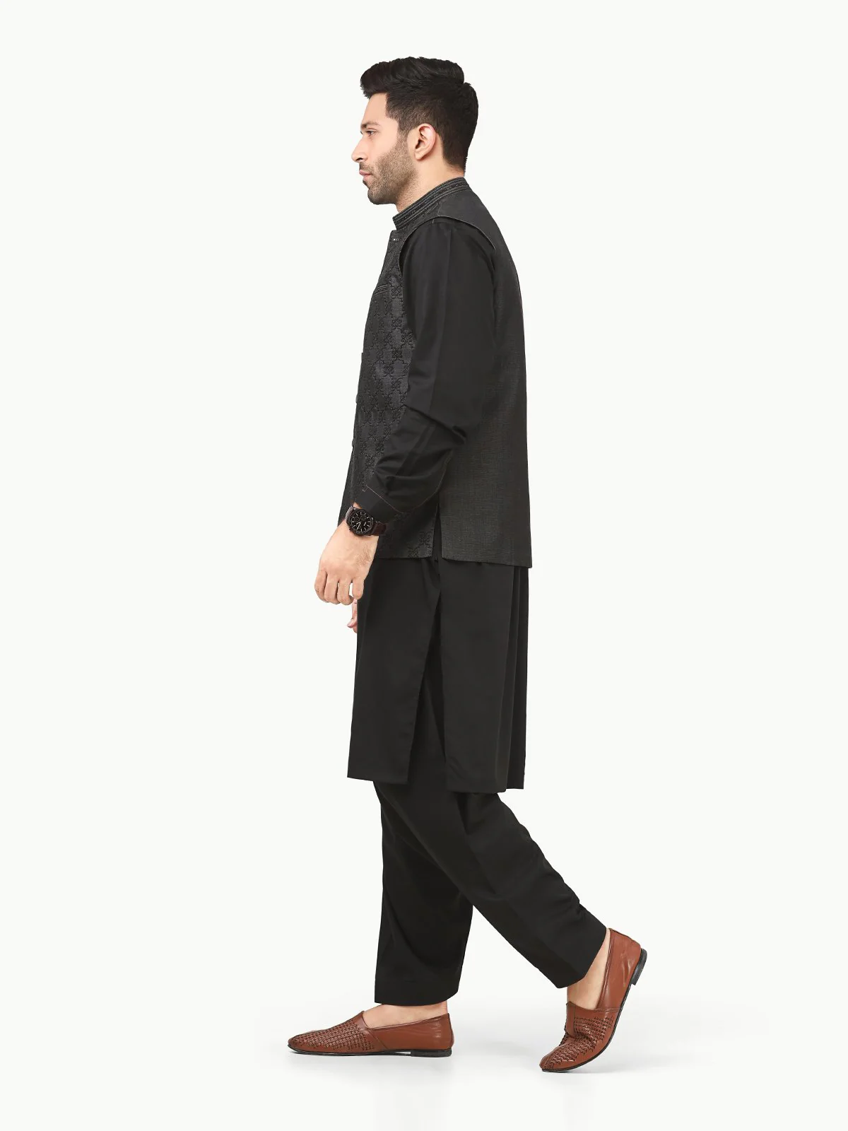Men's Dark Grey Waist Coat Ceremonial - EMTWCC22-119 - Image 3