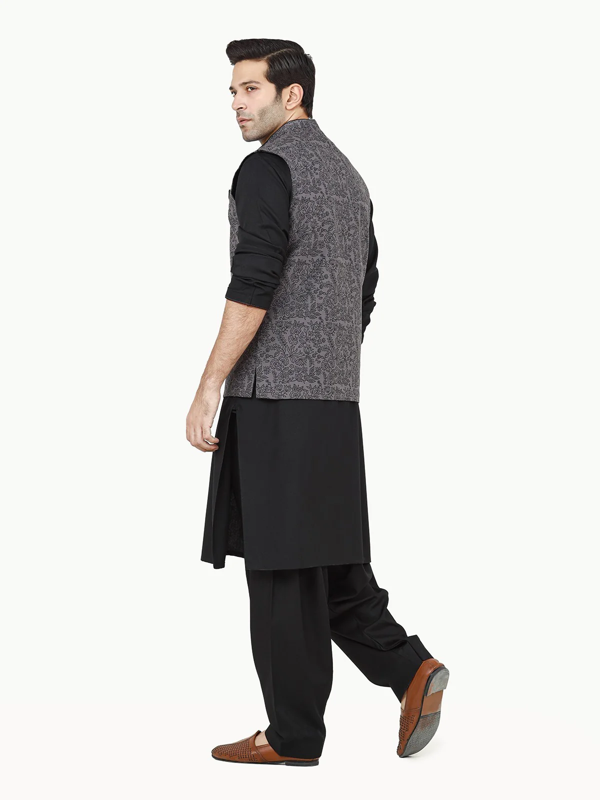 Men's Dark Grey Waist Coat - EMTWC22-35800 - Image 5