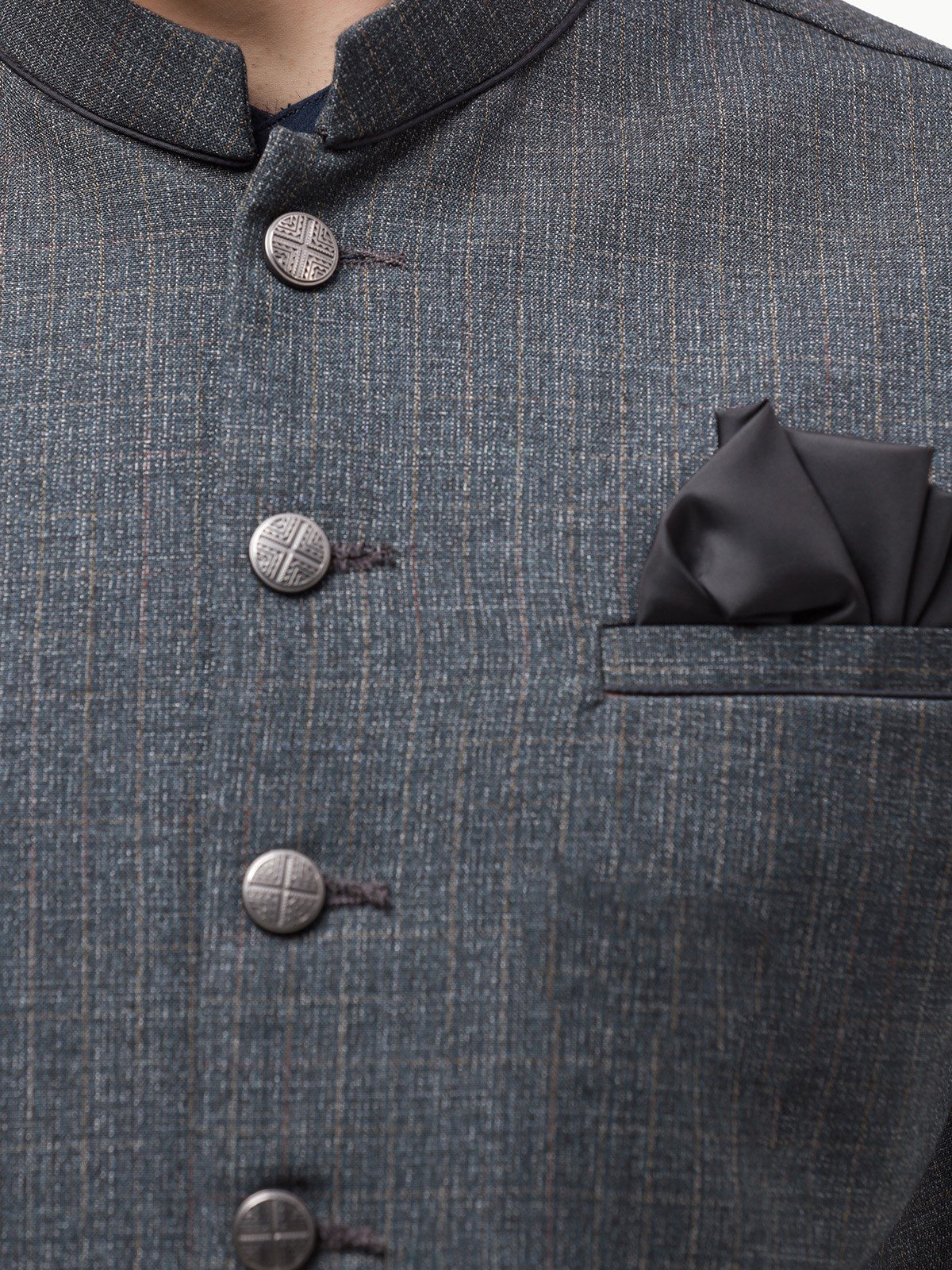 Men's Dark Grey Waist Coat - EMTWC23-35857 - Image 4