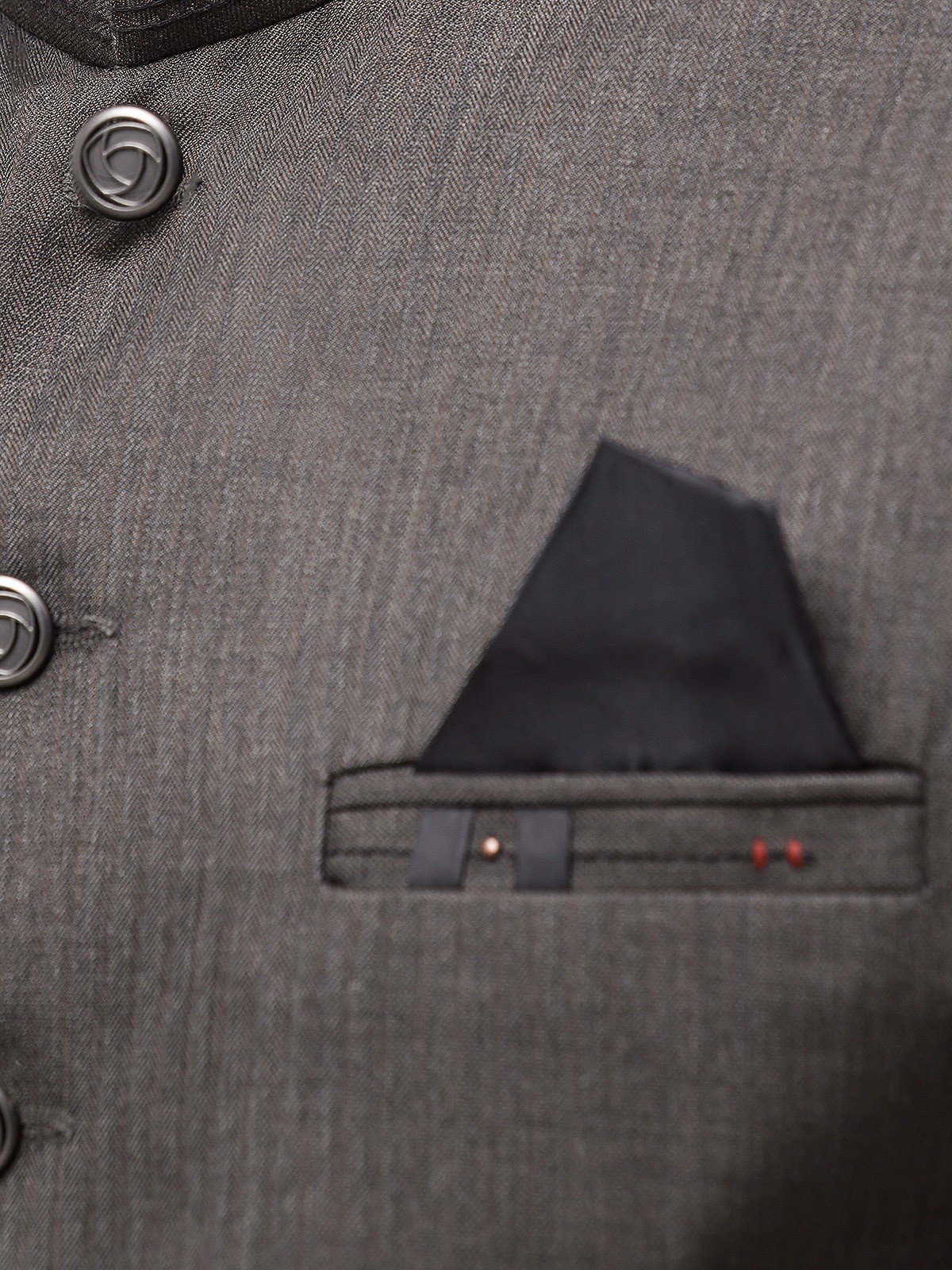 Men's Dark Grey Waist Coat - EMTWC23-35870 - Image 4