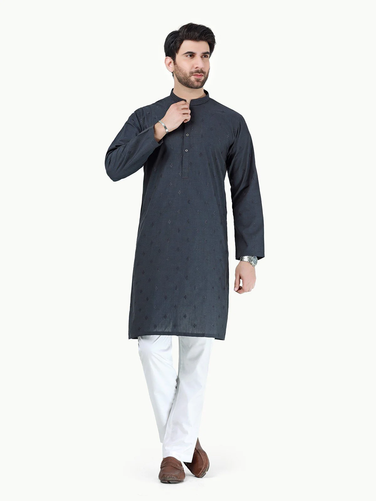 Men's Dark Navy Kurta Ceremonial - EMTKC22-066