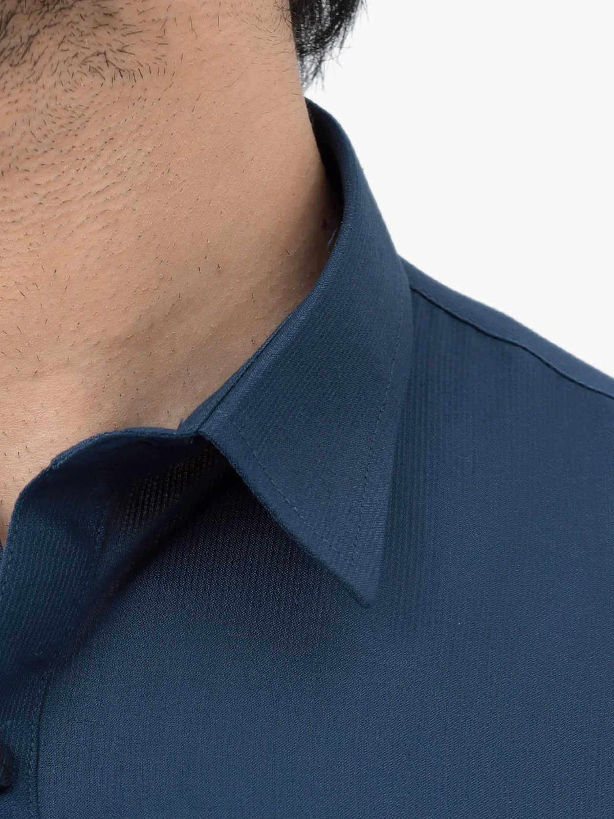 Men's Dark Navy Shalwar Kameez Plain - EMTKSP23-41001 - Image 4