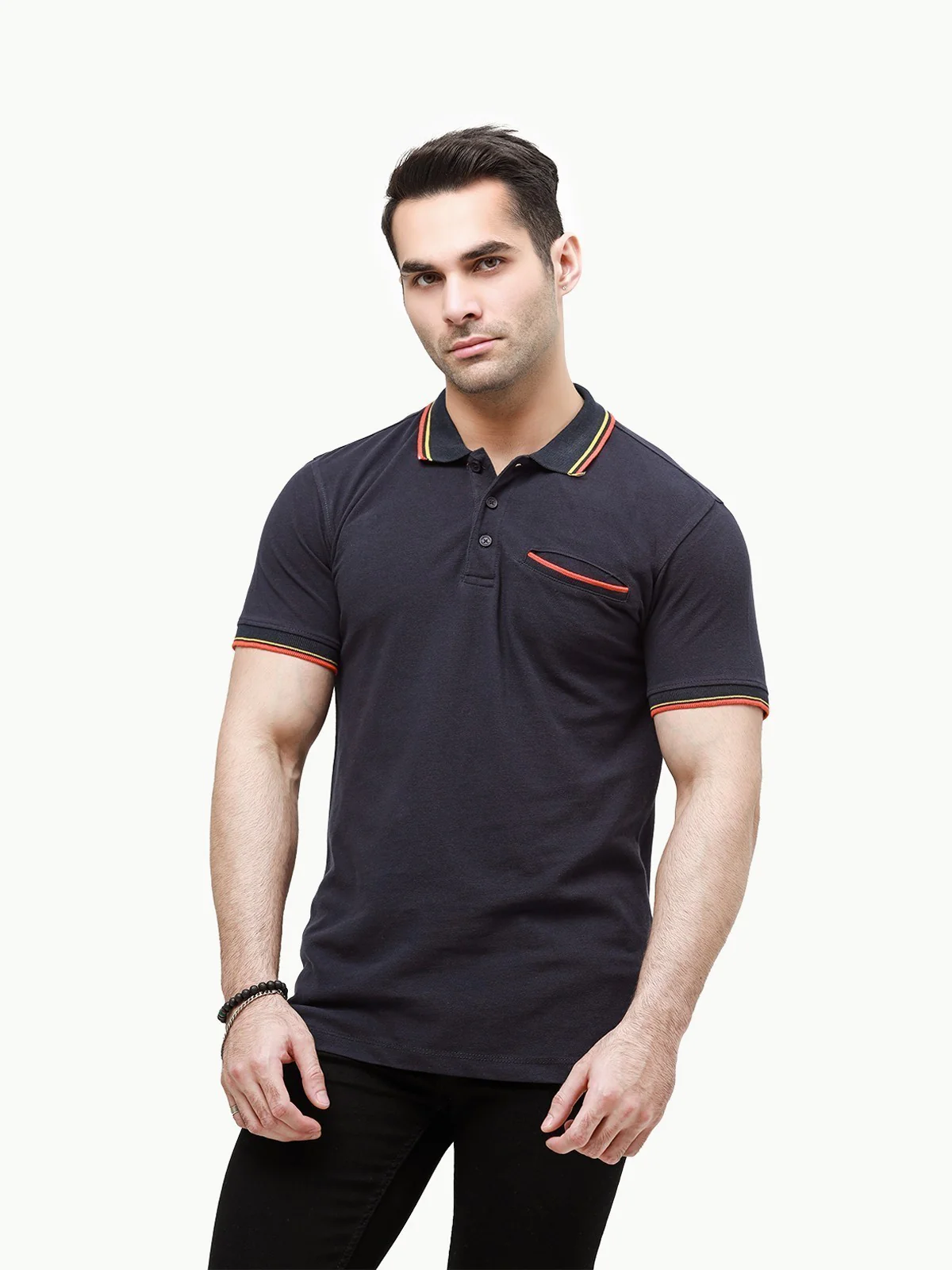 Men's Dark Navy Polo Shirt - EMTPS23-052 - Image 2