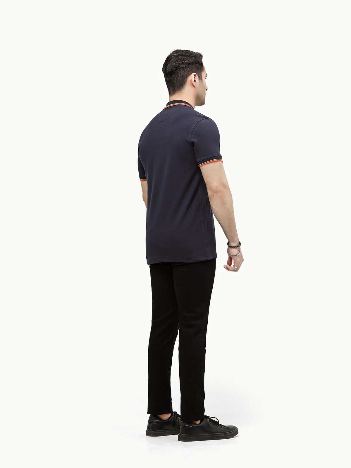 Men's Dark Navy Polo Shirt - EMTPS23-052 - Image 3
