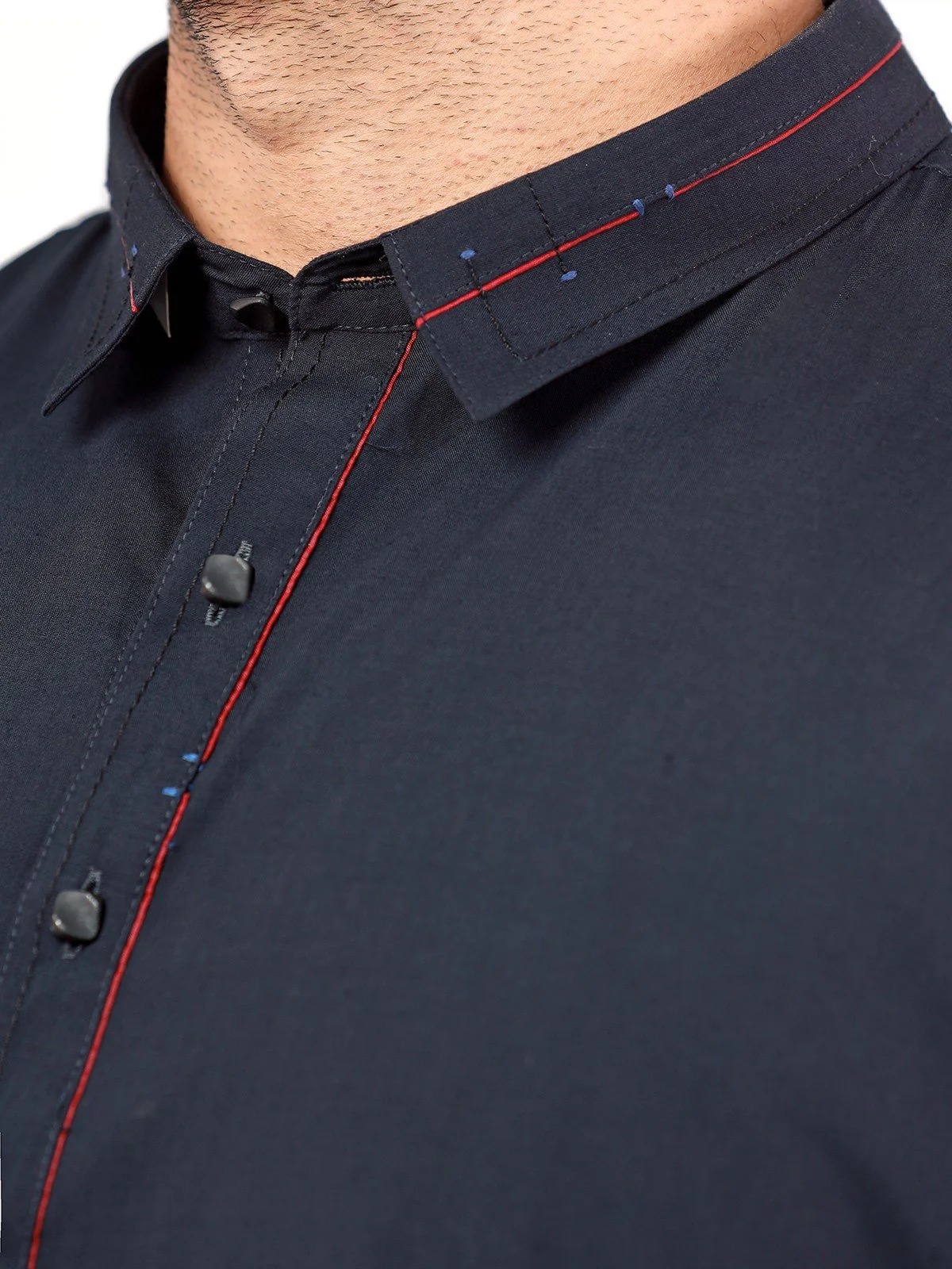 Men's Dark Navy Shalwar Kameez - EMTSW22S-99231 - Image 5