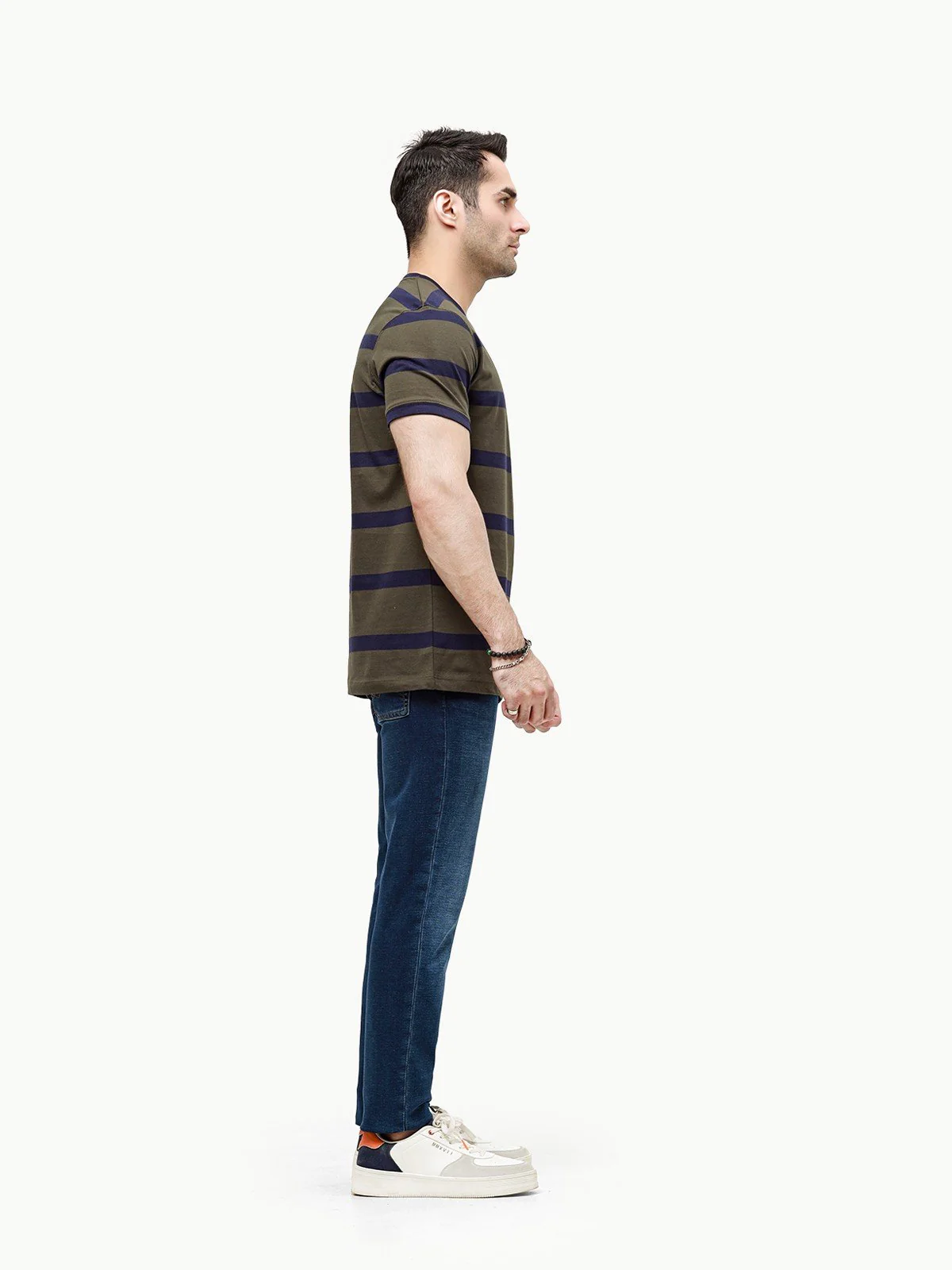 Men's Dark Olive Graphic Tee - EMTGT23-003 - Image 3