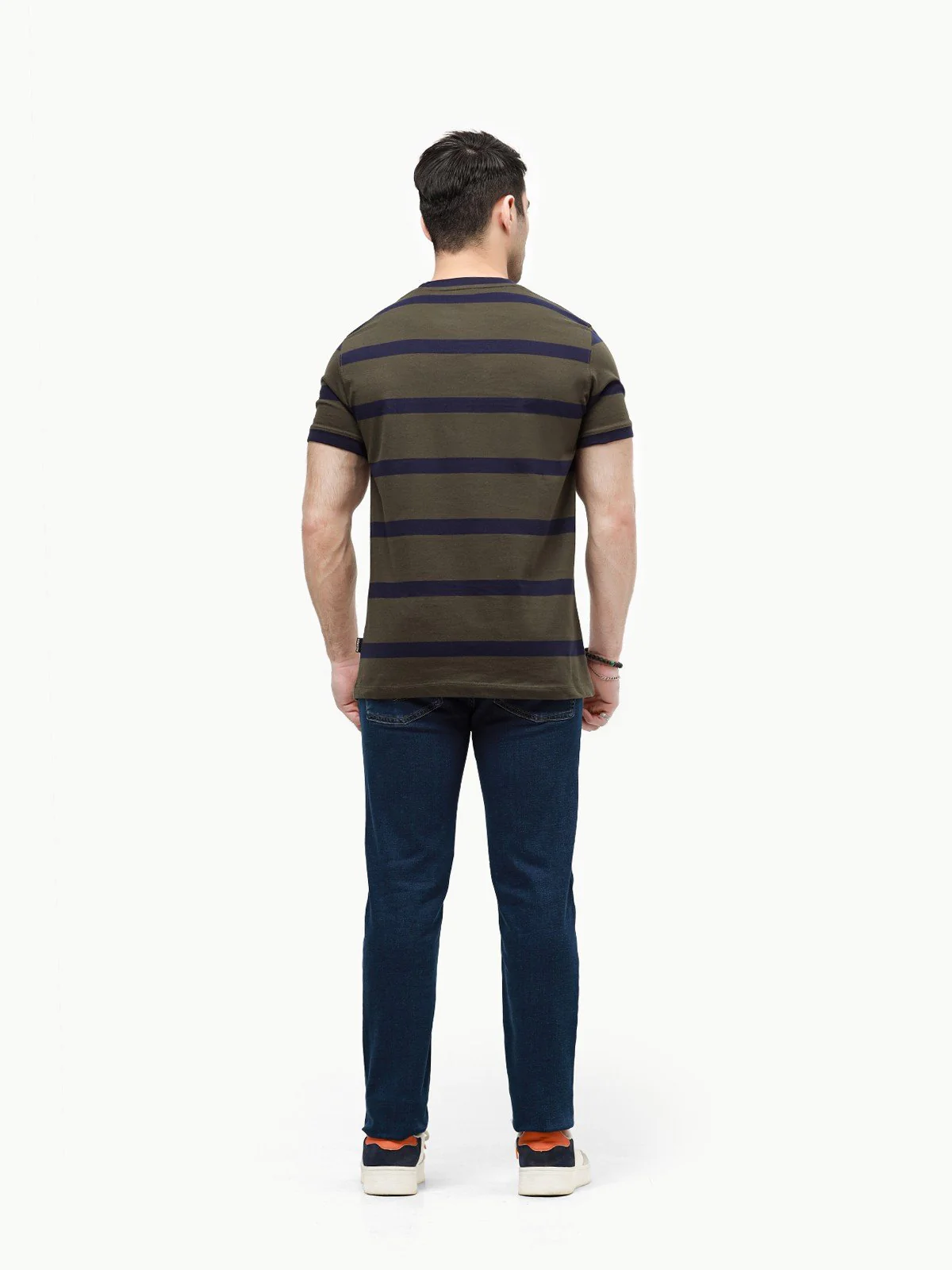 Men's Dark Olive Graphic Tee - EMTGT23-003 - Image 4