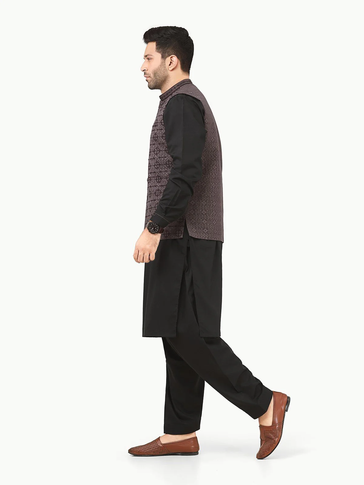 Men's Dark Purple Waist Coat Ceremonial - EMTWCC22-120 - Image 3